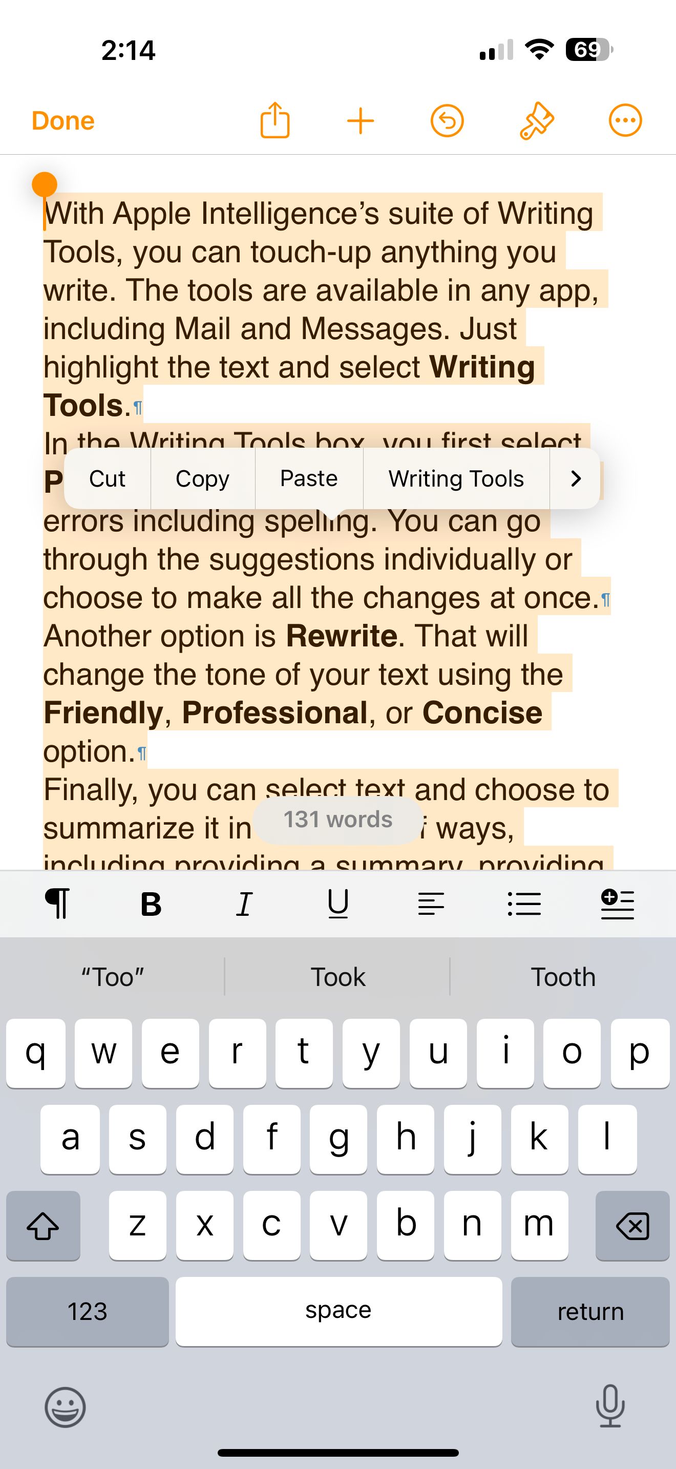 Apple pages write tools box up pop up