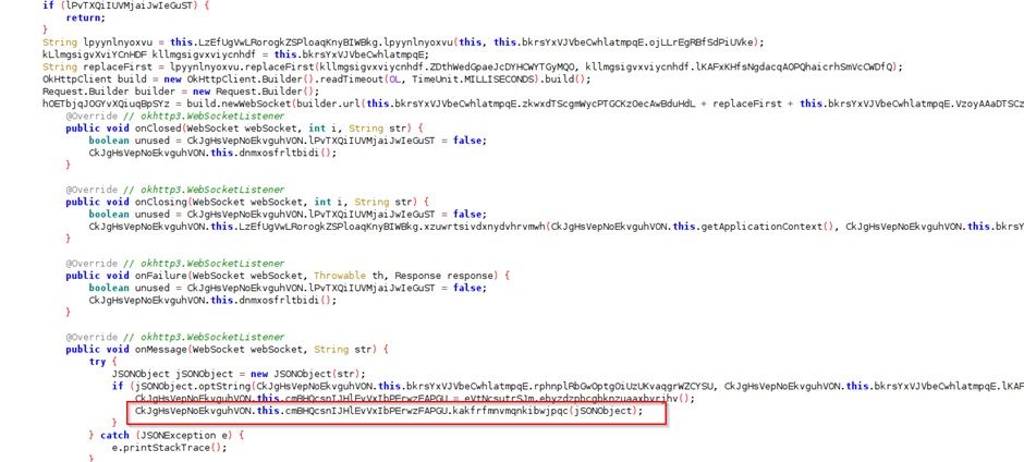 cyble malware research on cerberus android trojan code snippet