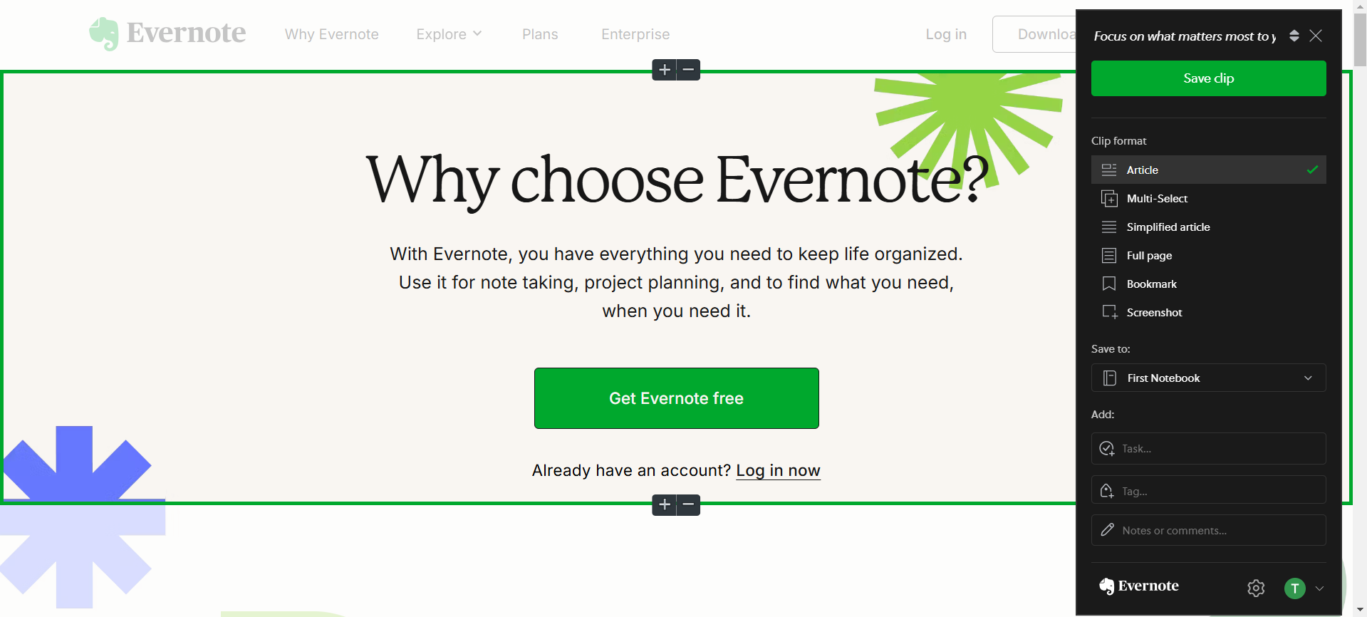 استفاده از Evernote Web Clipper در دسکتاپ