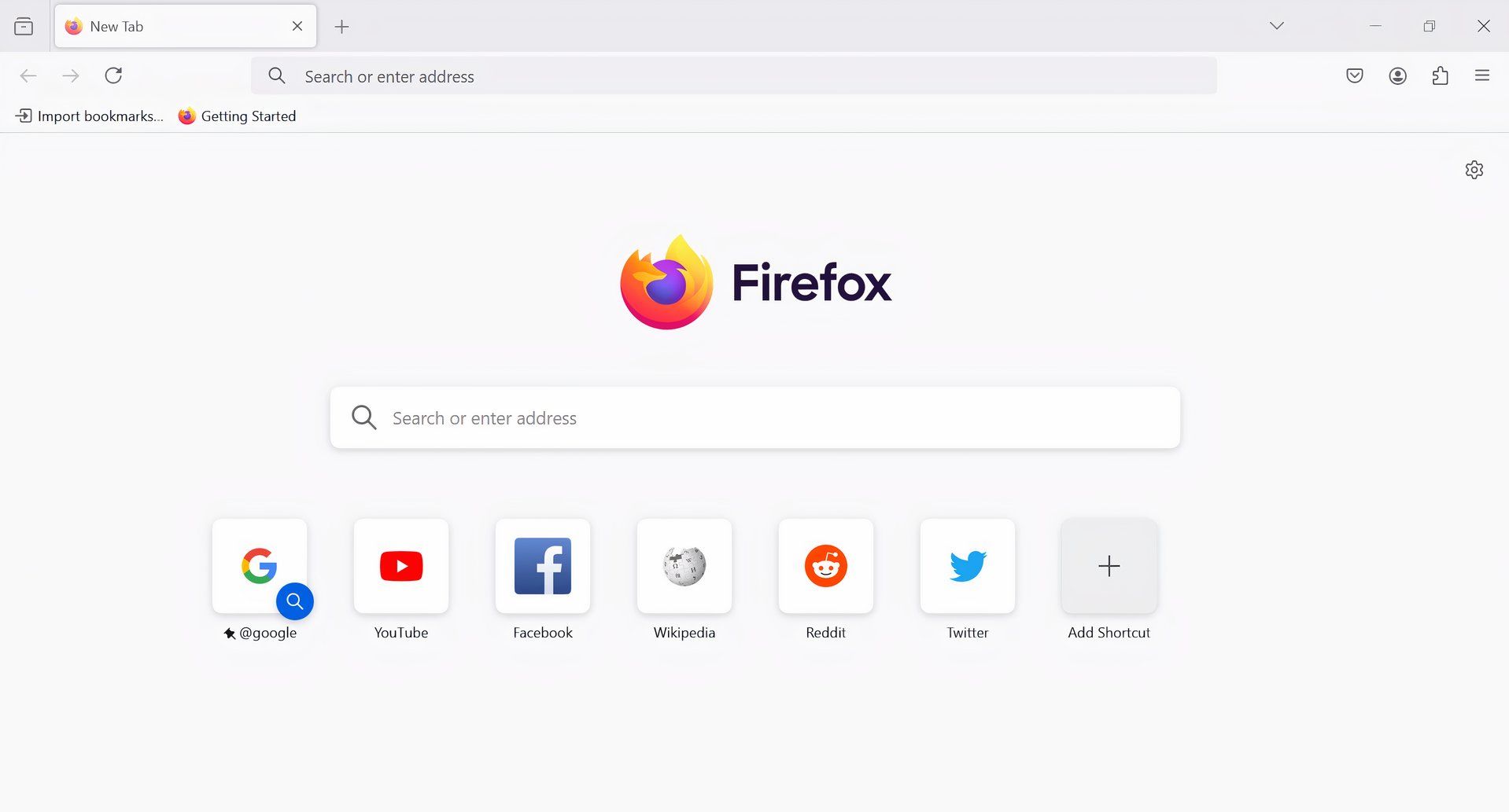 firefox browser start page