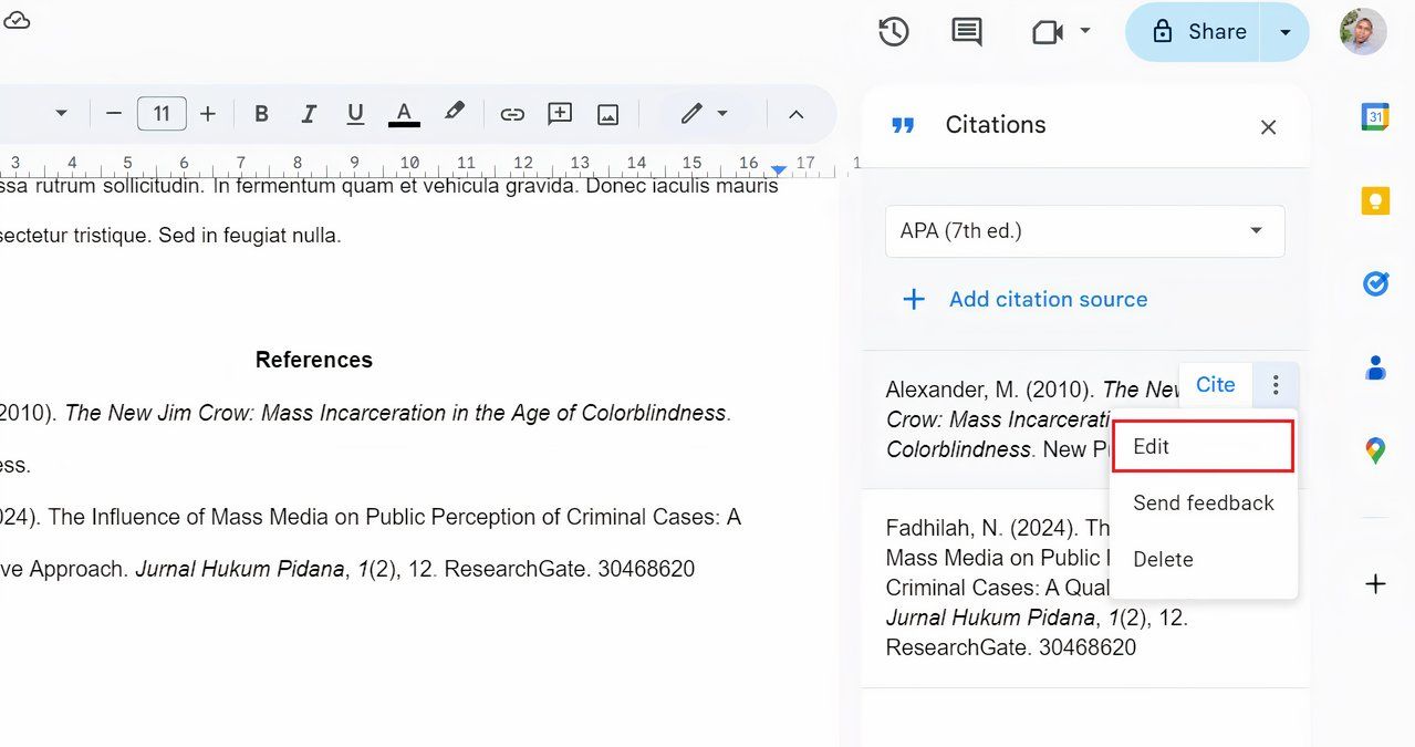 google docs edit citation-1