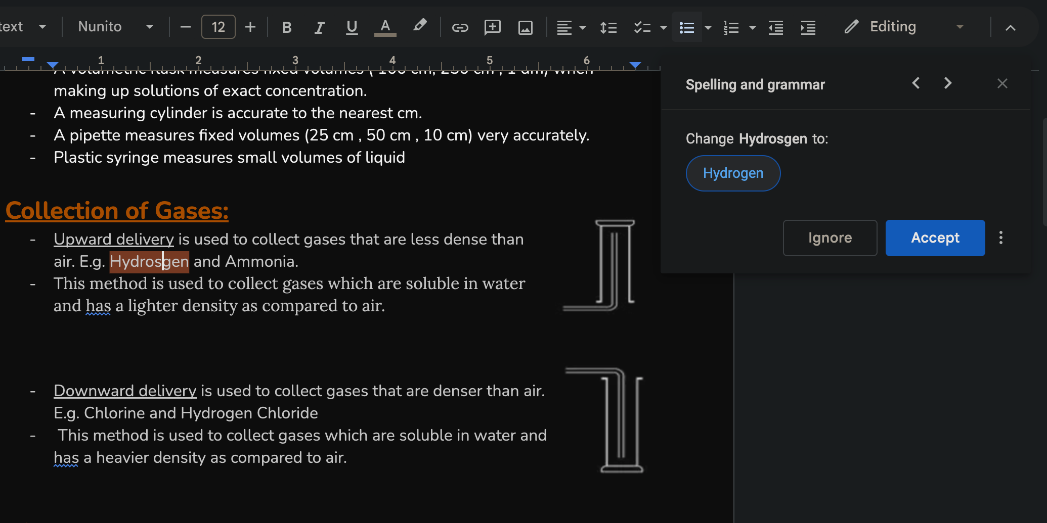 Google Docs Spelling and Grammer tool