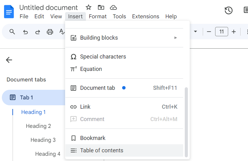 How to Create a Clickable Table of Contents in Google Docs