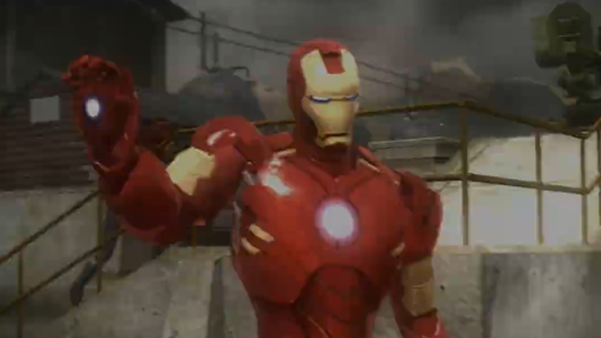 A gameplay screenshot from the videogame Iron Man 2