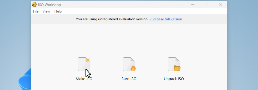 ISO Workshop app in Windows 11