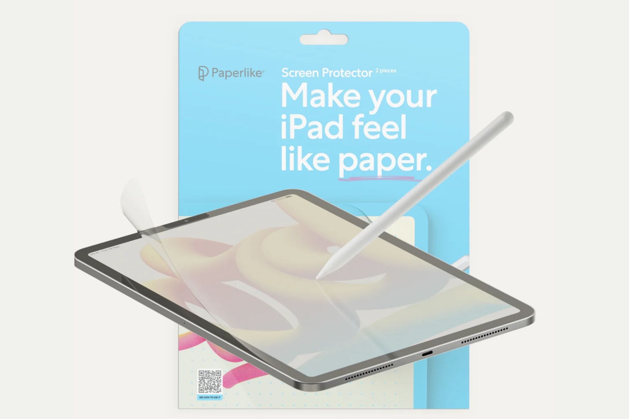 Paperlike screen protector on an iPad