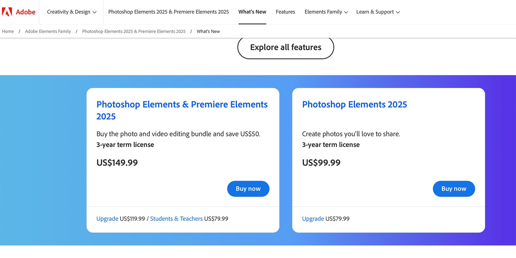 Photoshop Elements Pricing