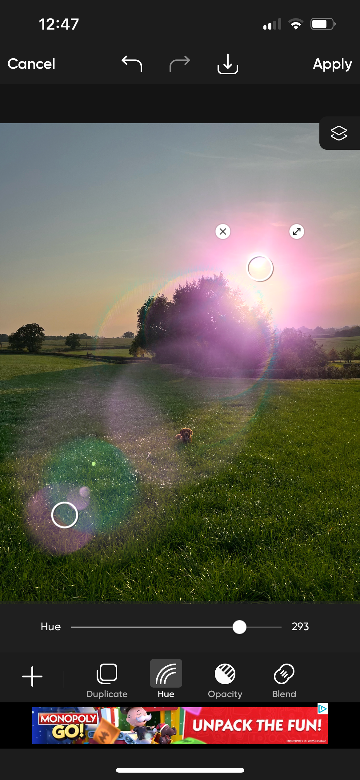 Picsart Lens Flare Pink