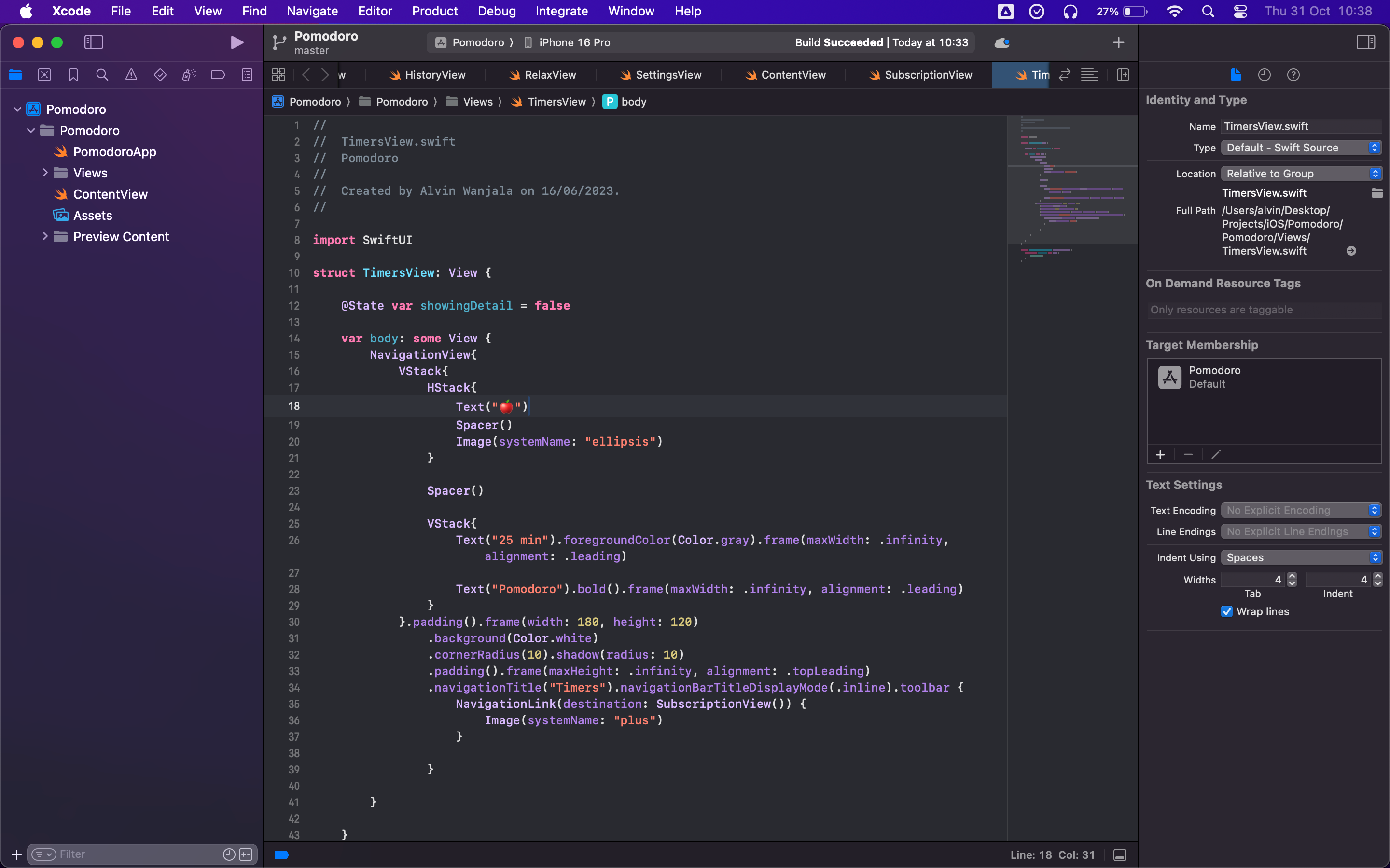 Programming on a Mac using Xcode IDE