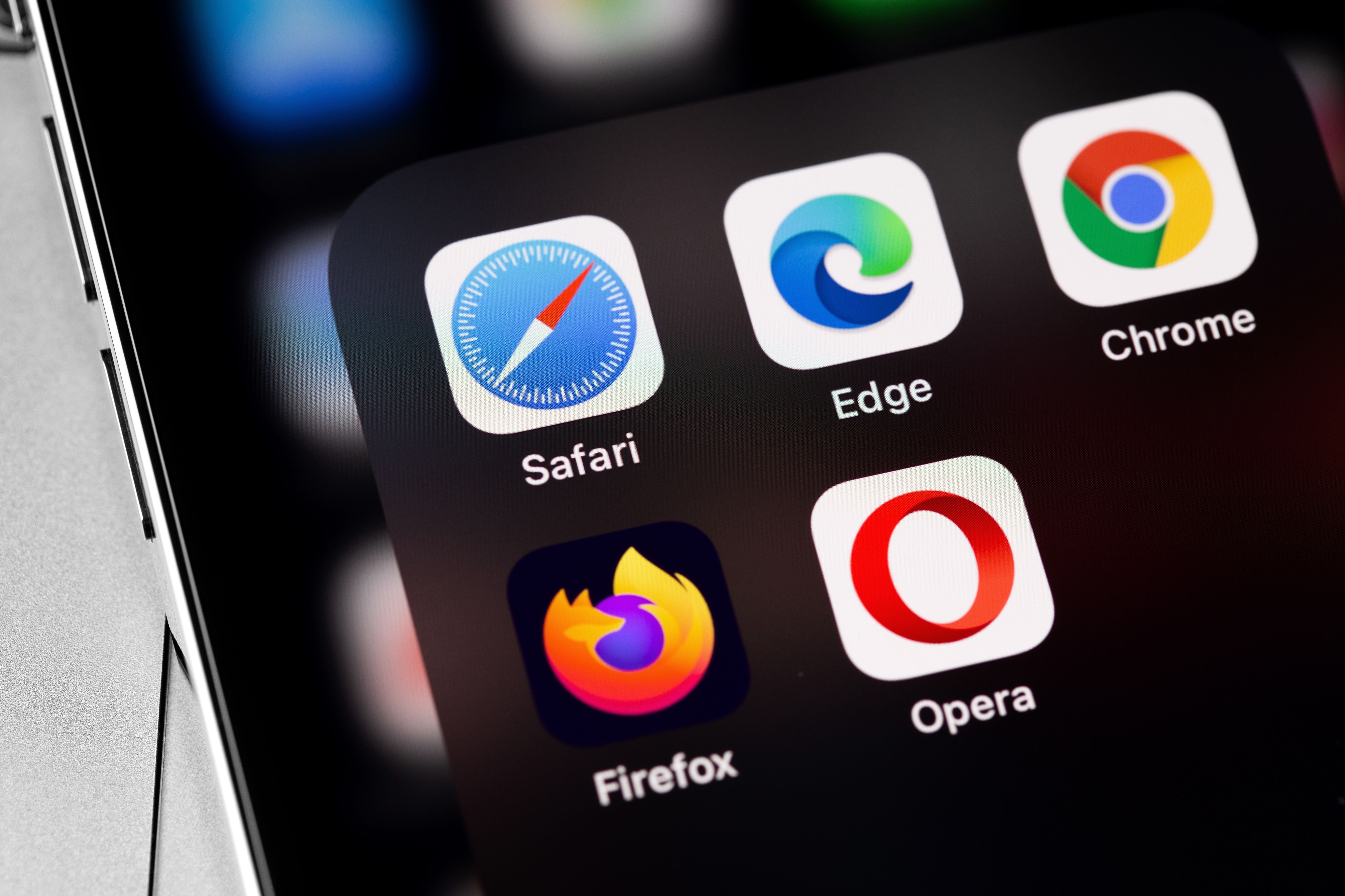 Safari and other third-party browsing apps on an iPhone