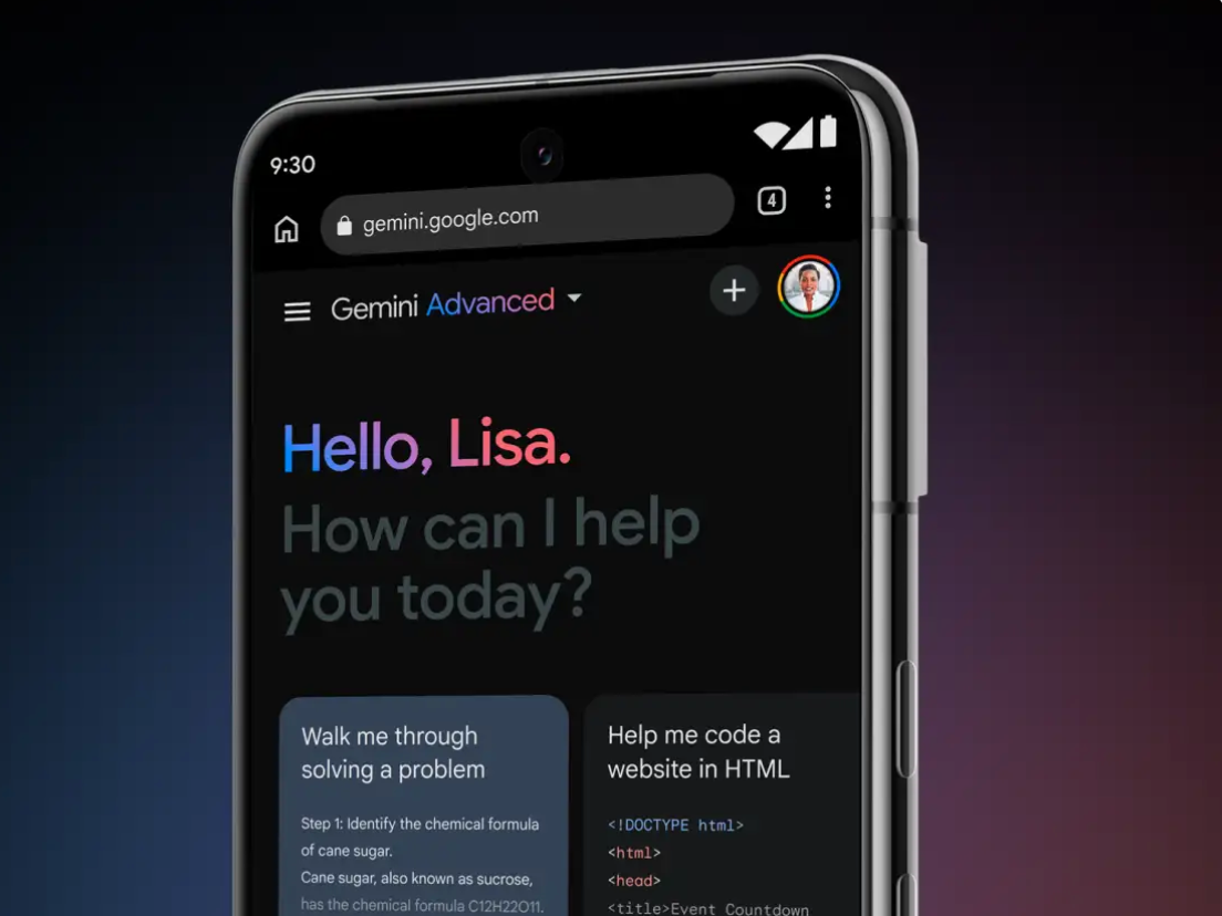 مشترکین Google One به Gemini Advanced دسترسی دارند