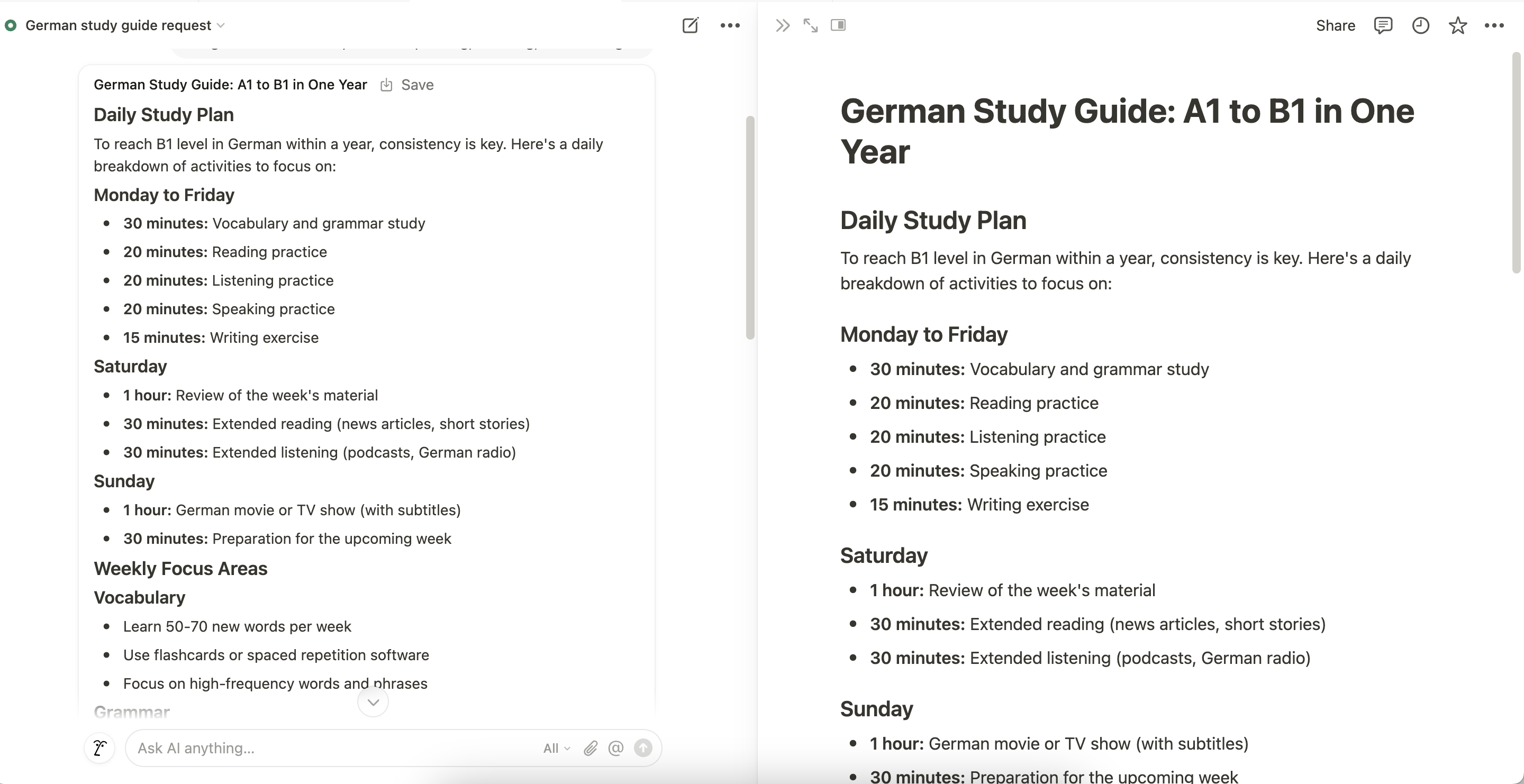 A Study Guide Created With Notion AI