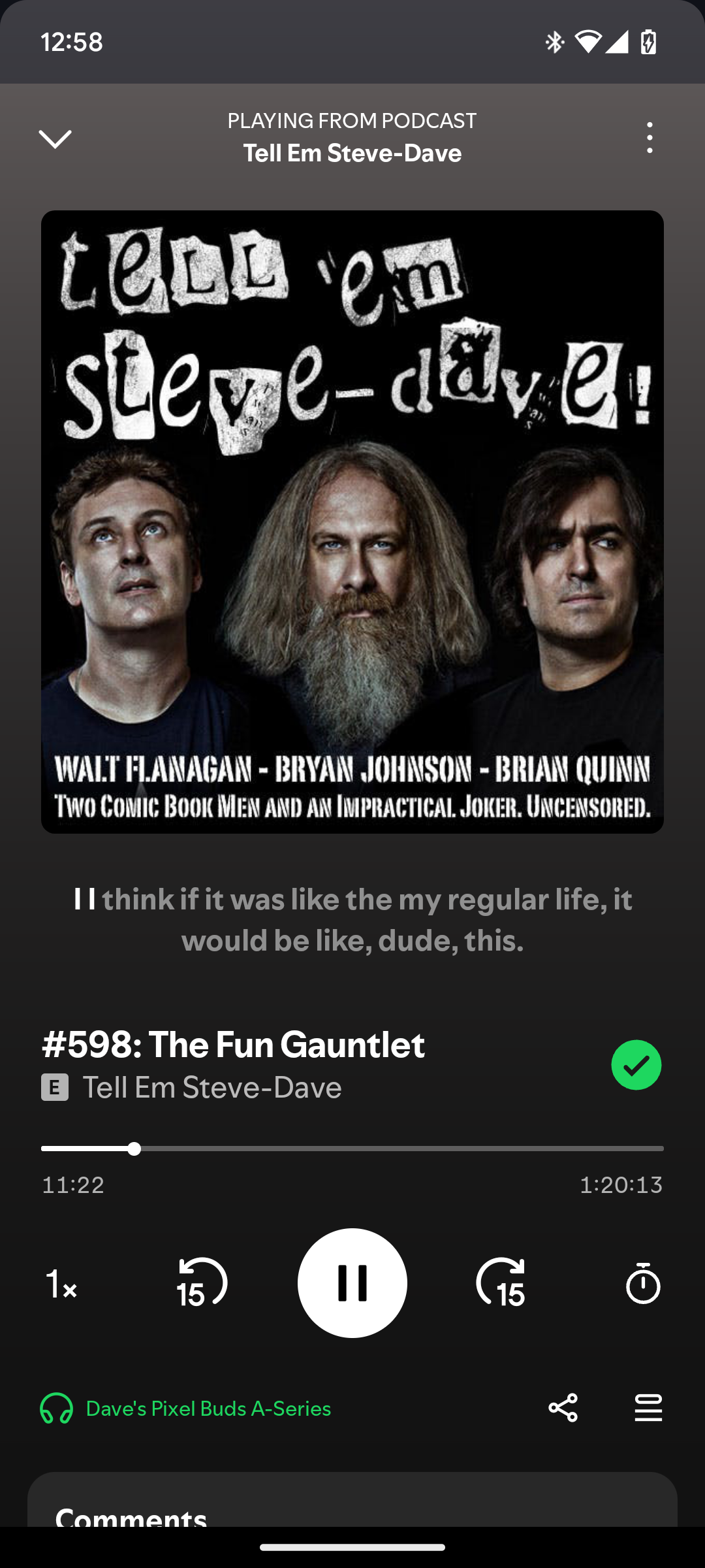 Listening to a TESD podcast on Spotify