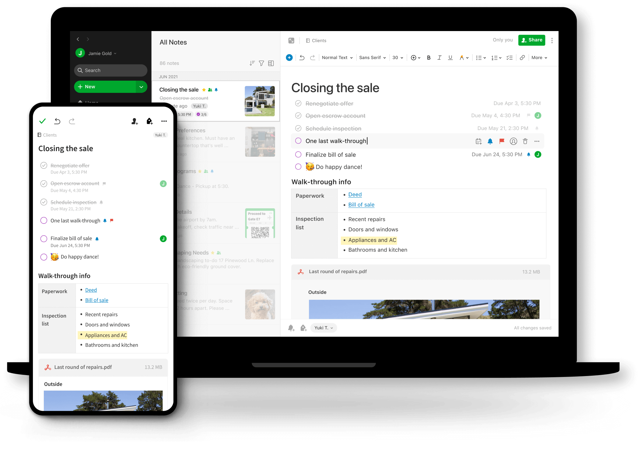 مدیریت وظایف Evernote