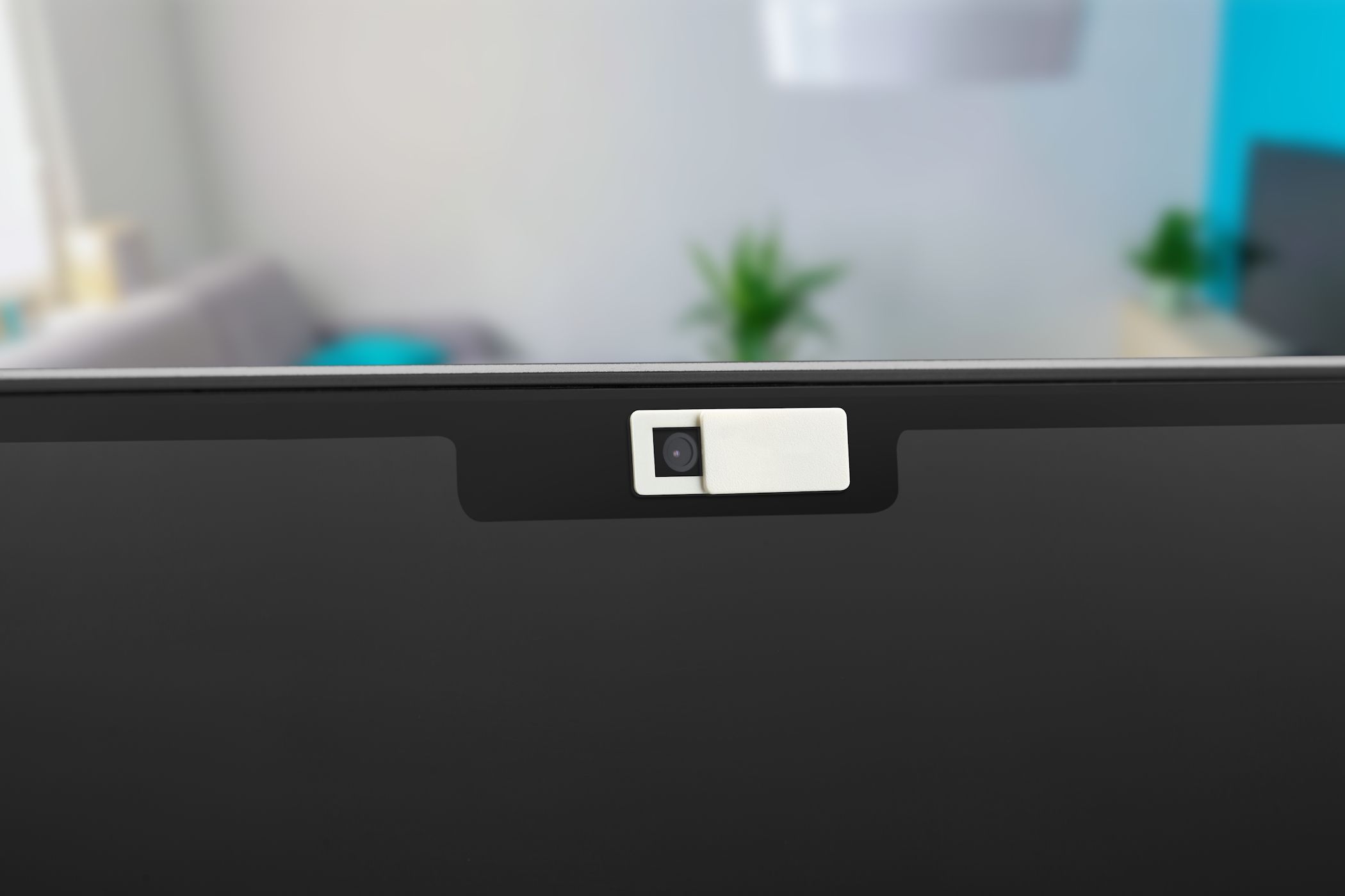 Webcam cover on a MacBook Air