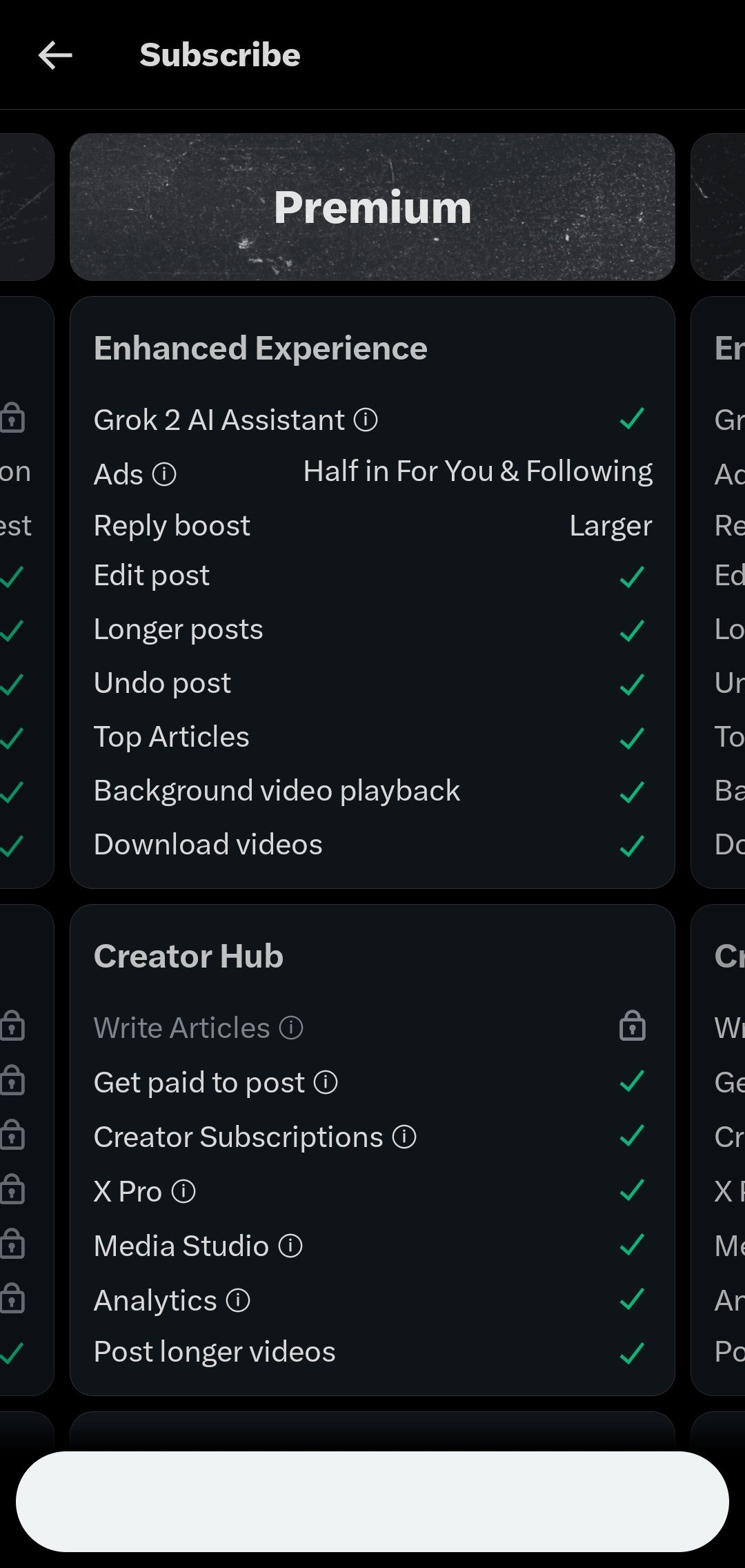 x premium subscription