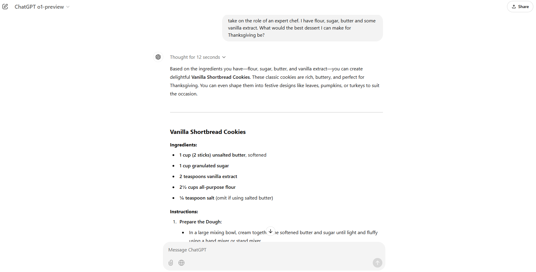 A recipe from the expert chef that is ChatGPT.