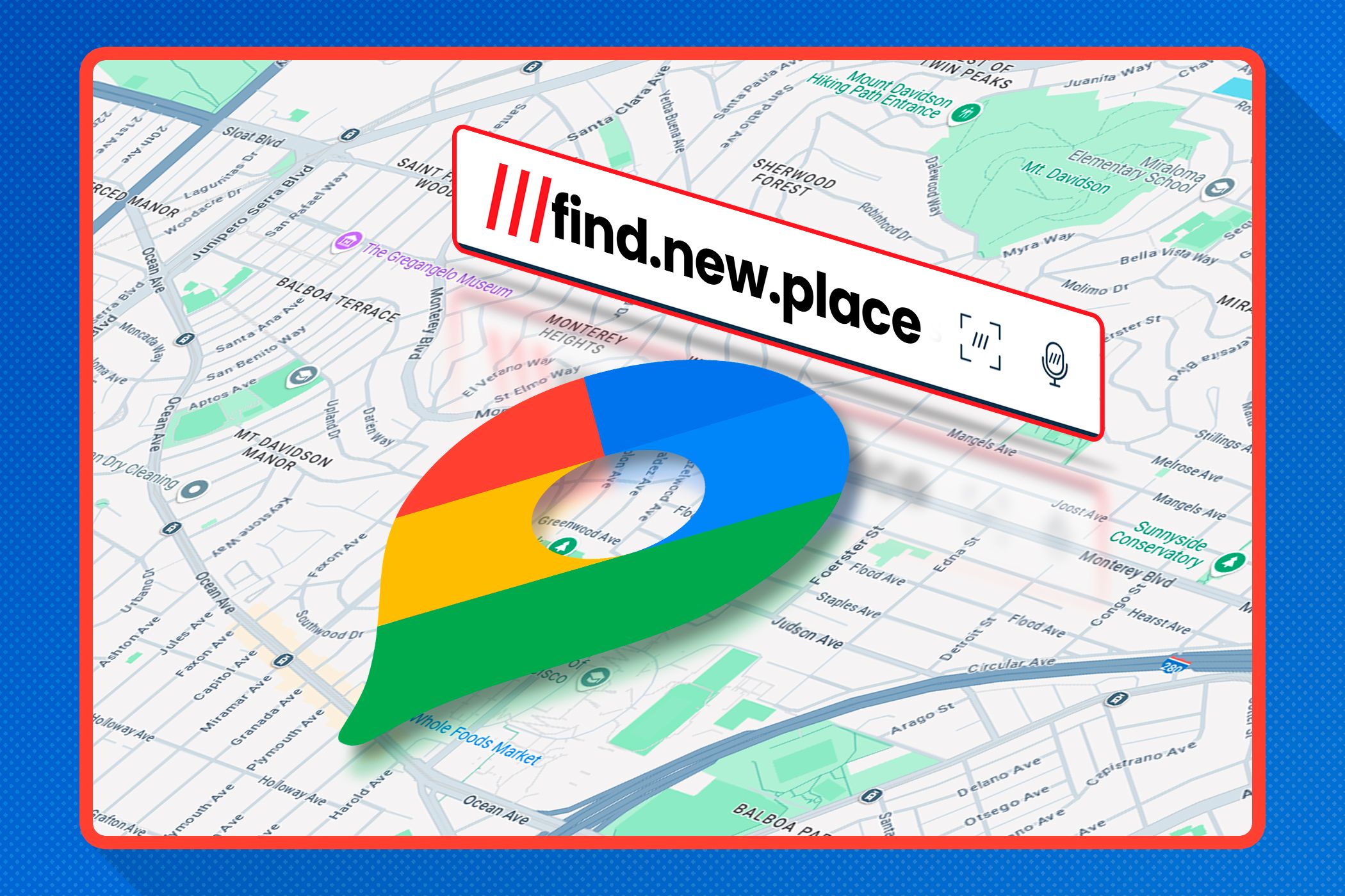 A map with the Google Maps logo and a What3Words code.