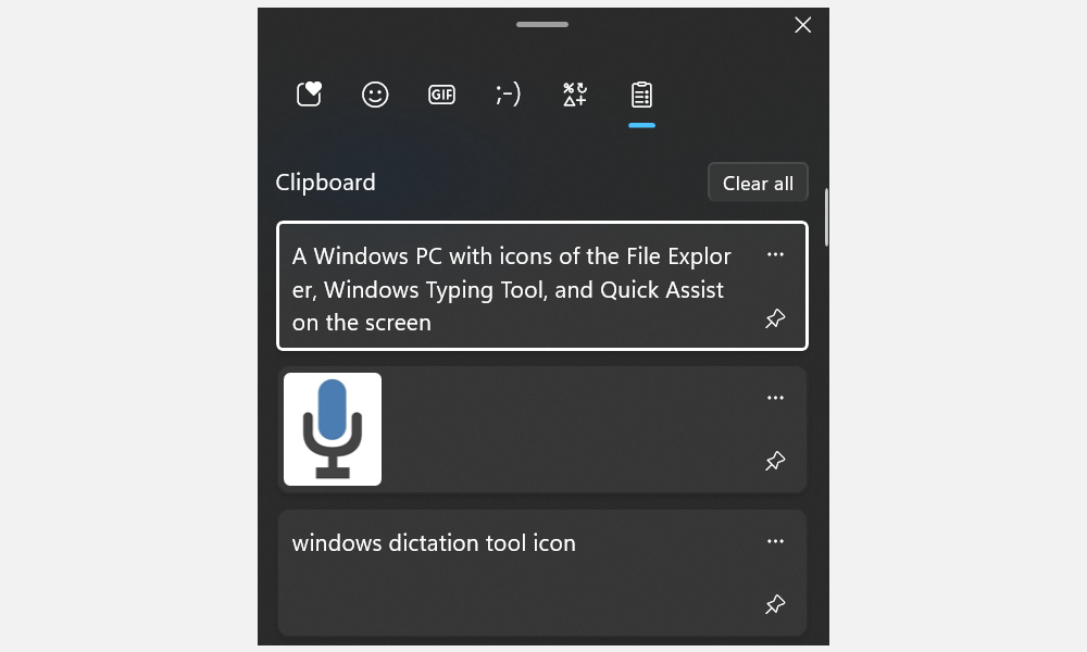 A screenshot showing the Clipboard History Tool