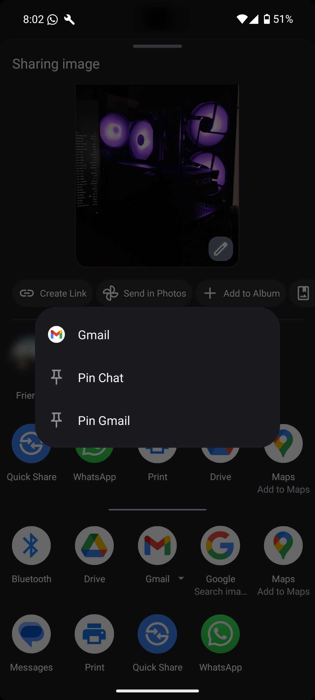 Android Share Menu Pin Apps