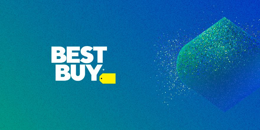 Логотип Best Buy с блестящим праздничным украшением