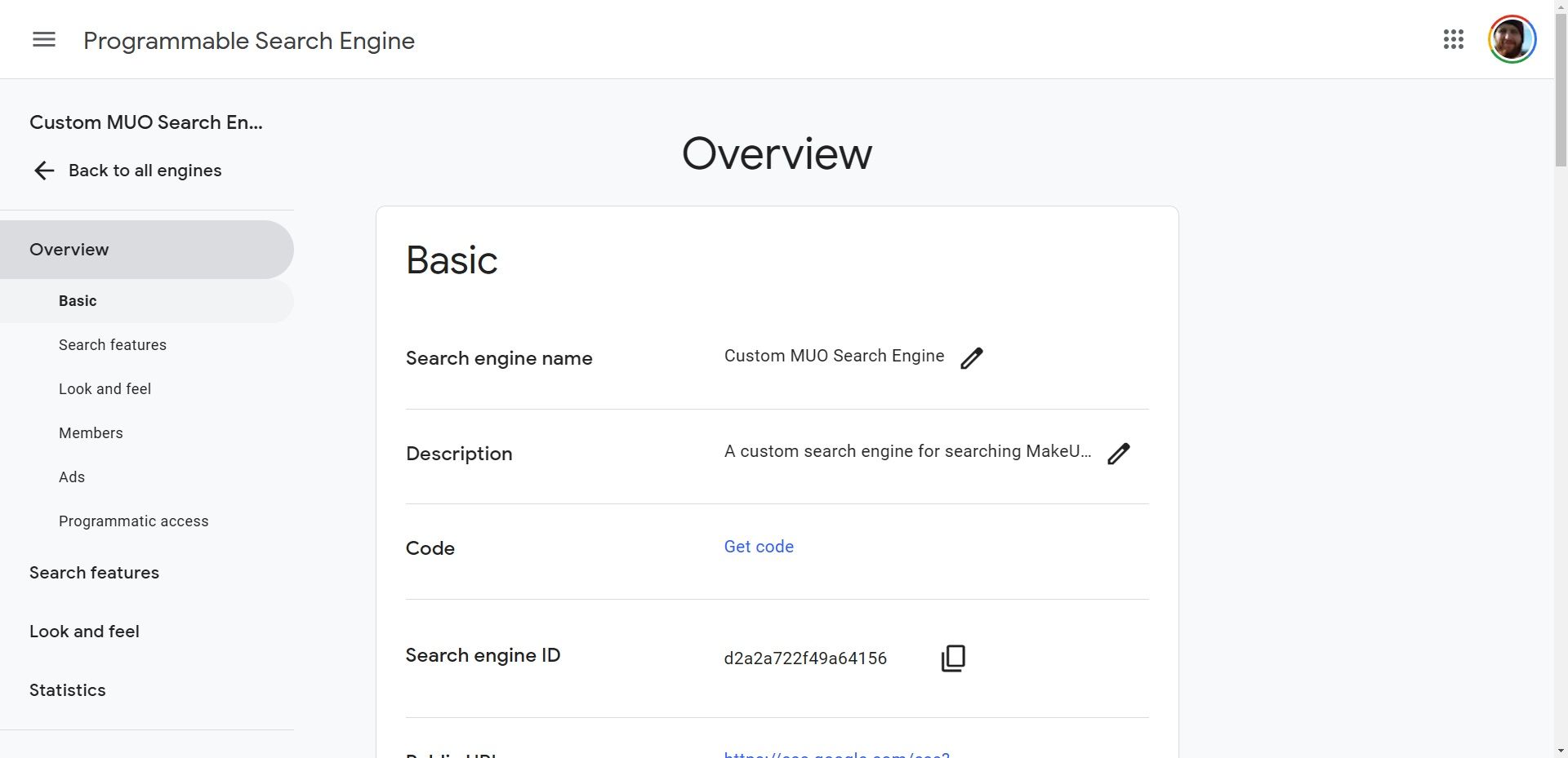 custom programmable search engine options