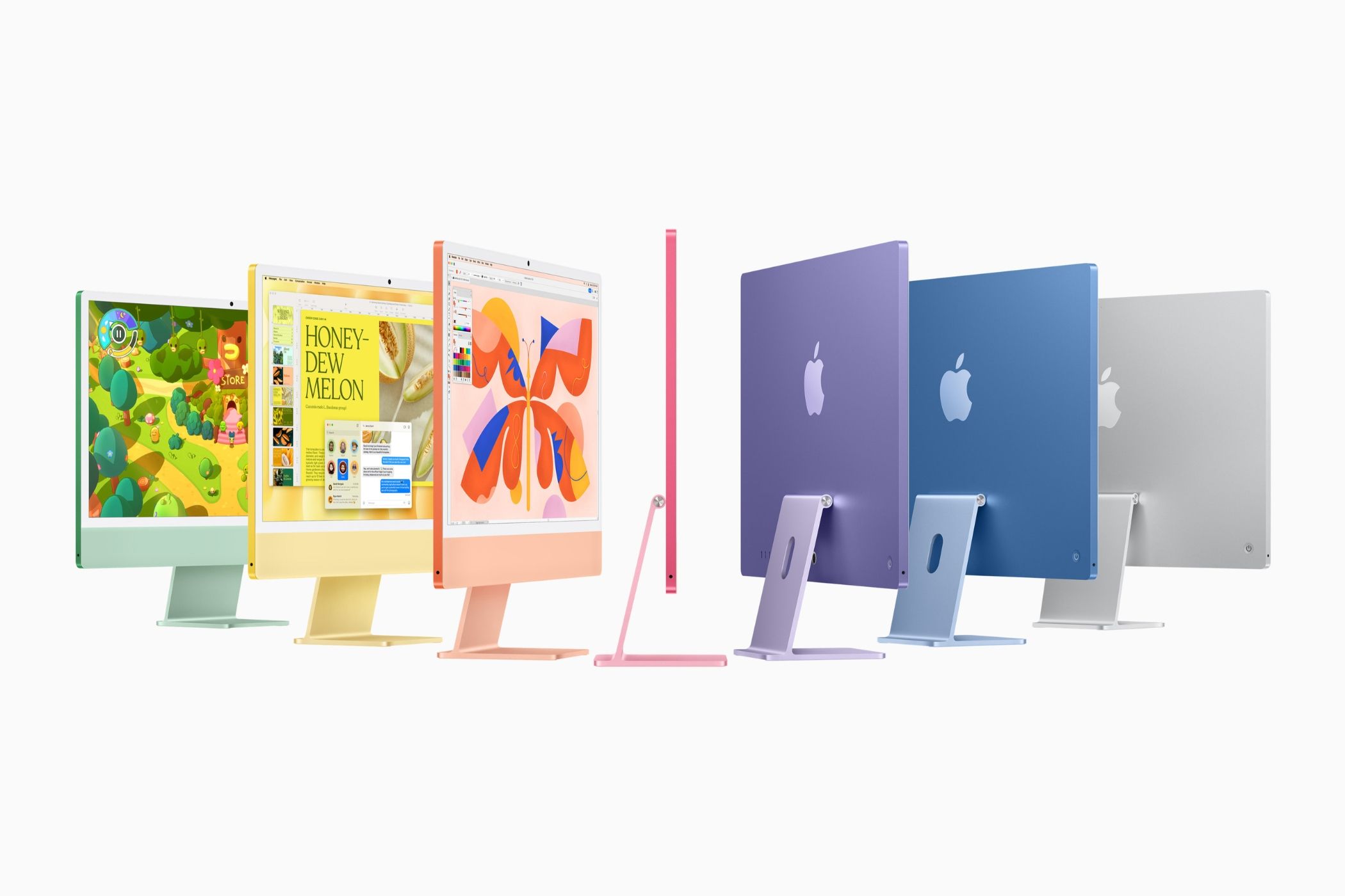 iMac Product Render in all 2024 year colors