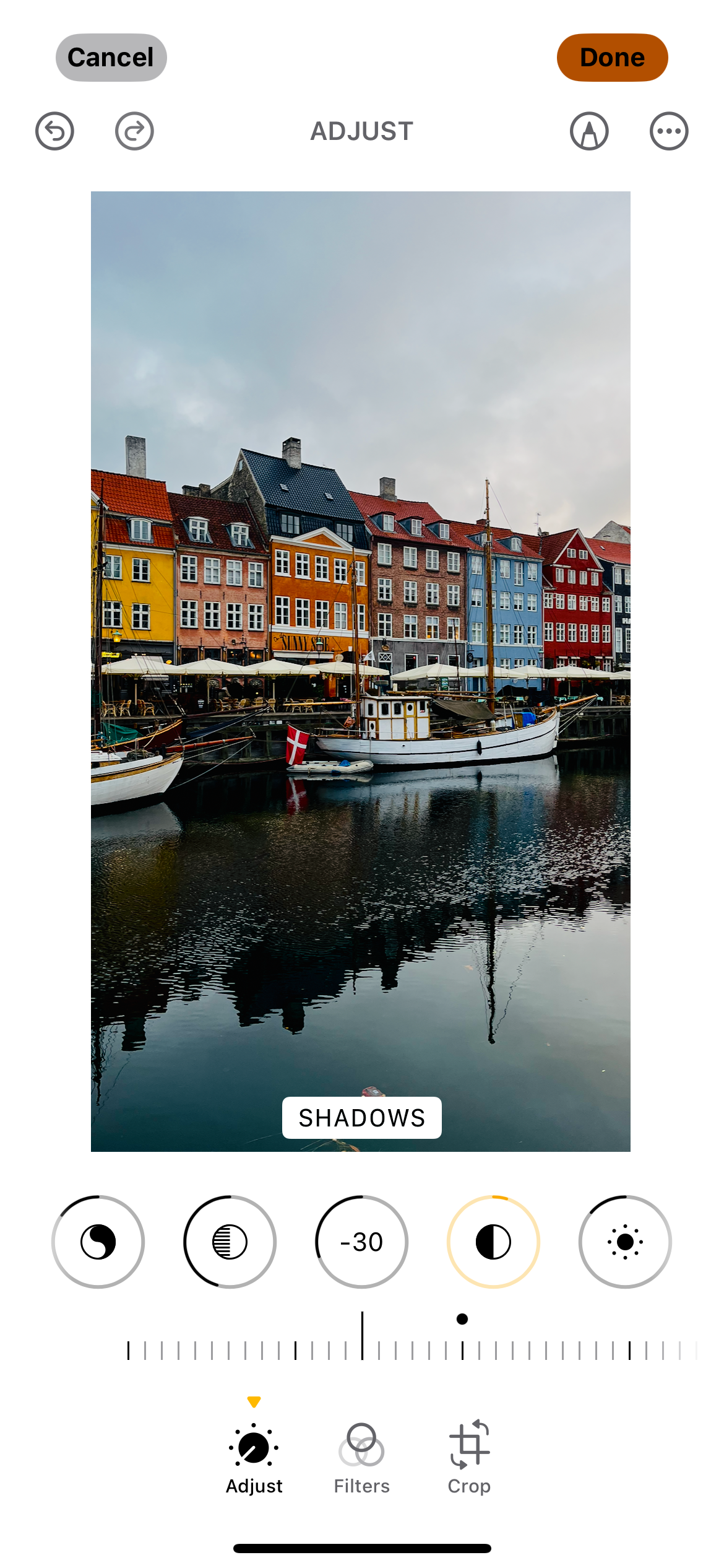 Editing Shadows in the Apple Photos App