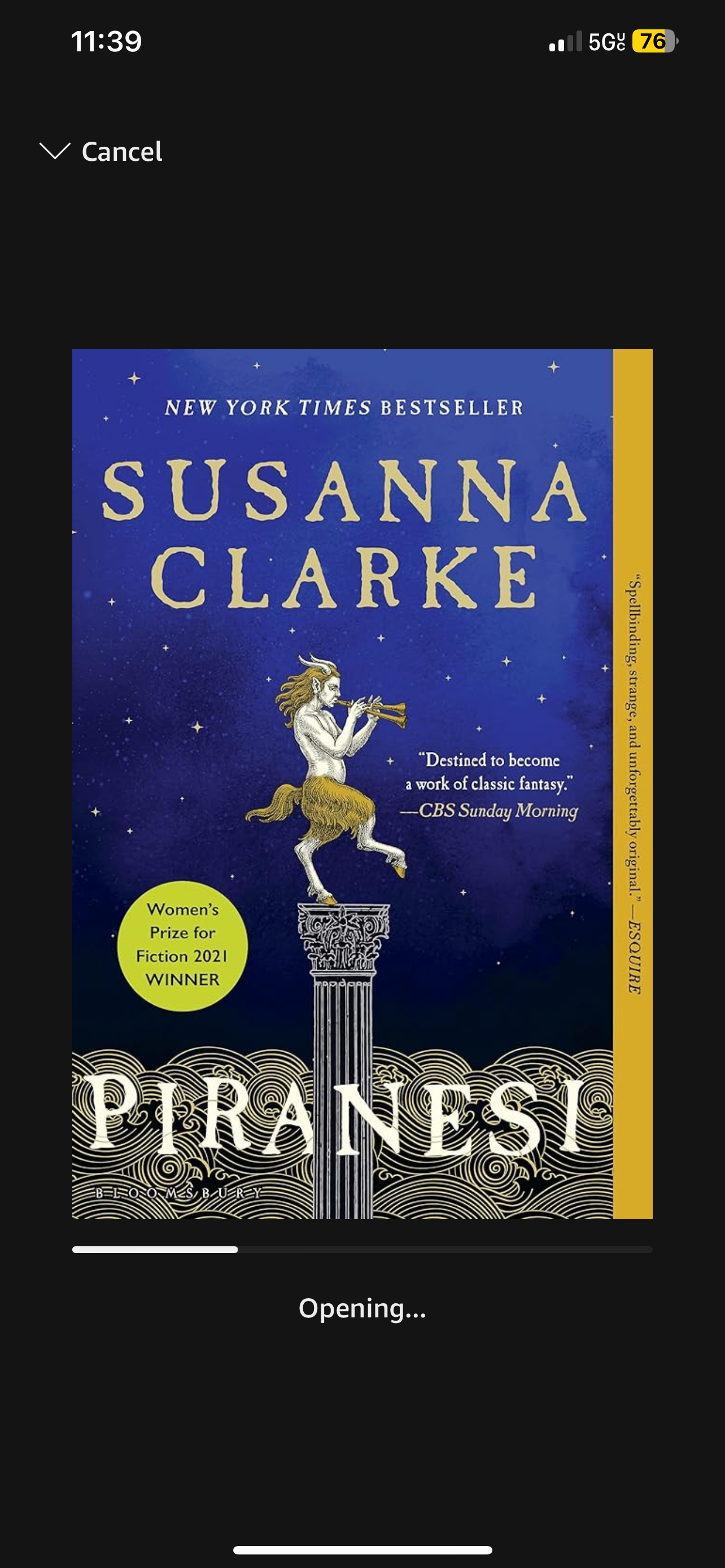 جلد کتاب Kindle Piranesi اثر سوزانا کلارک