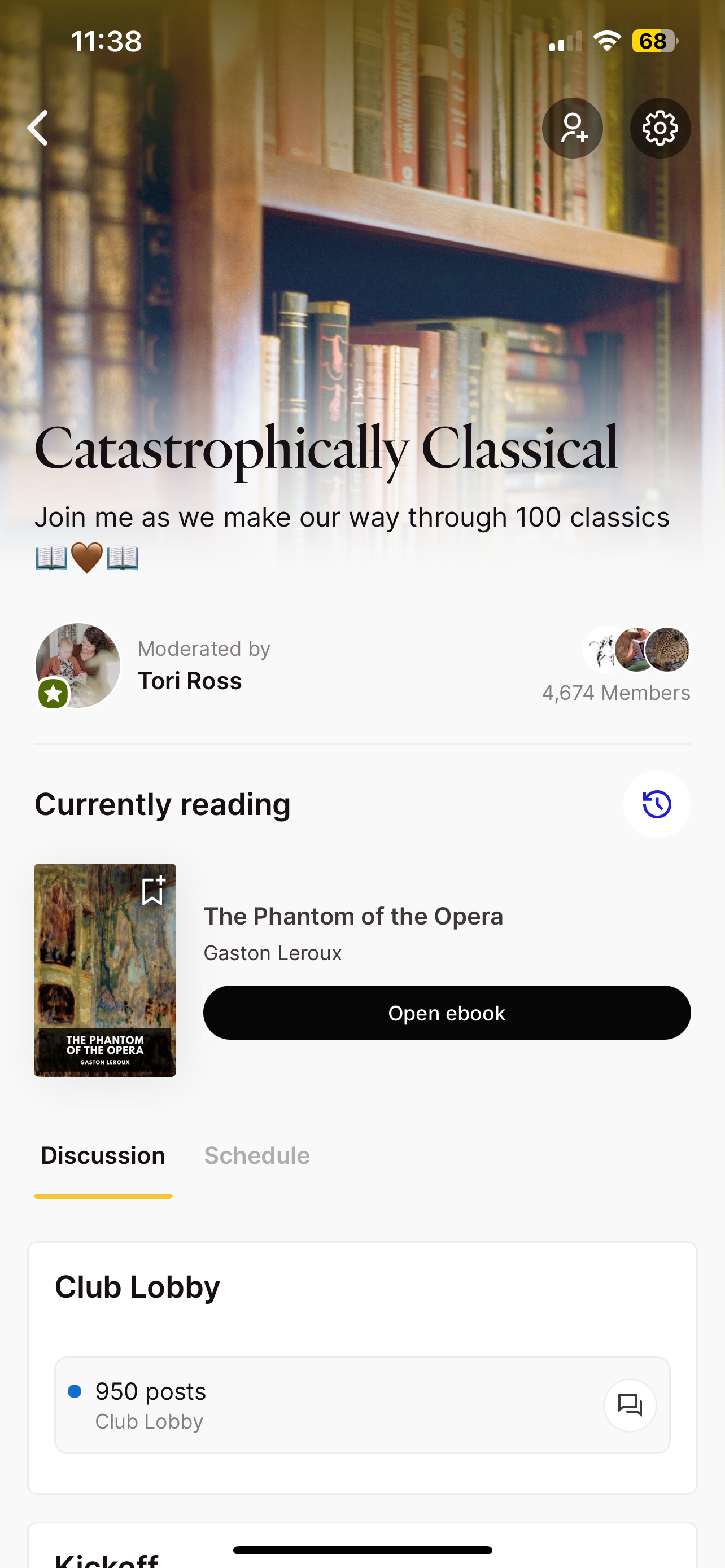 Catastrophically Classical book club on Fable reading The Phantom of the Opera