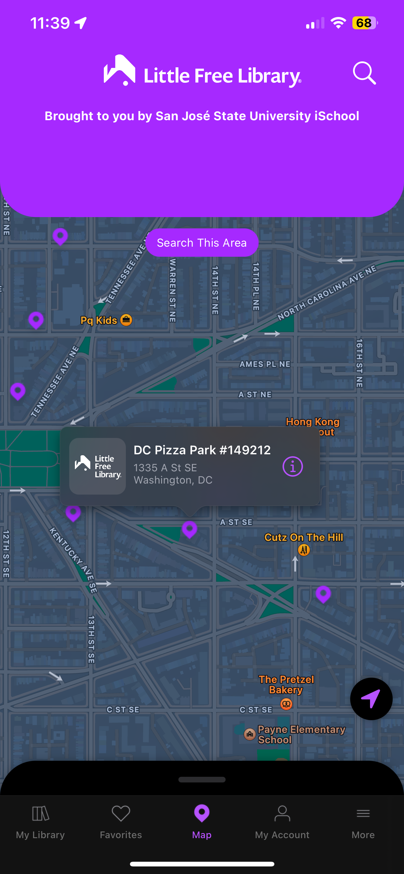 Little Free Library at DC Pizza Park on app's map