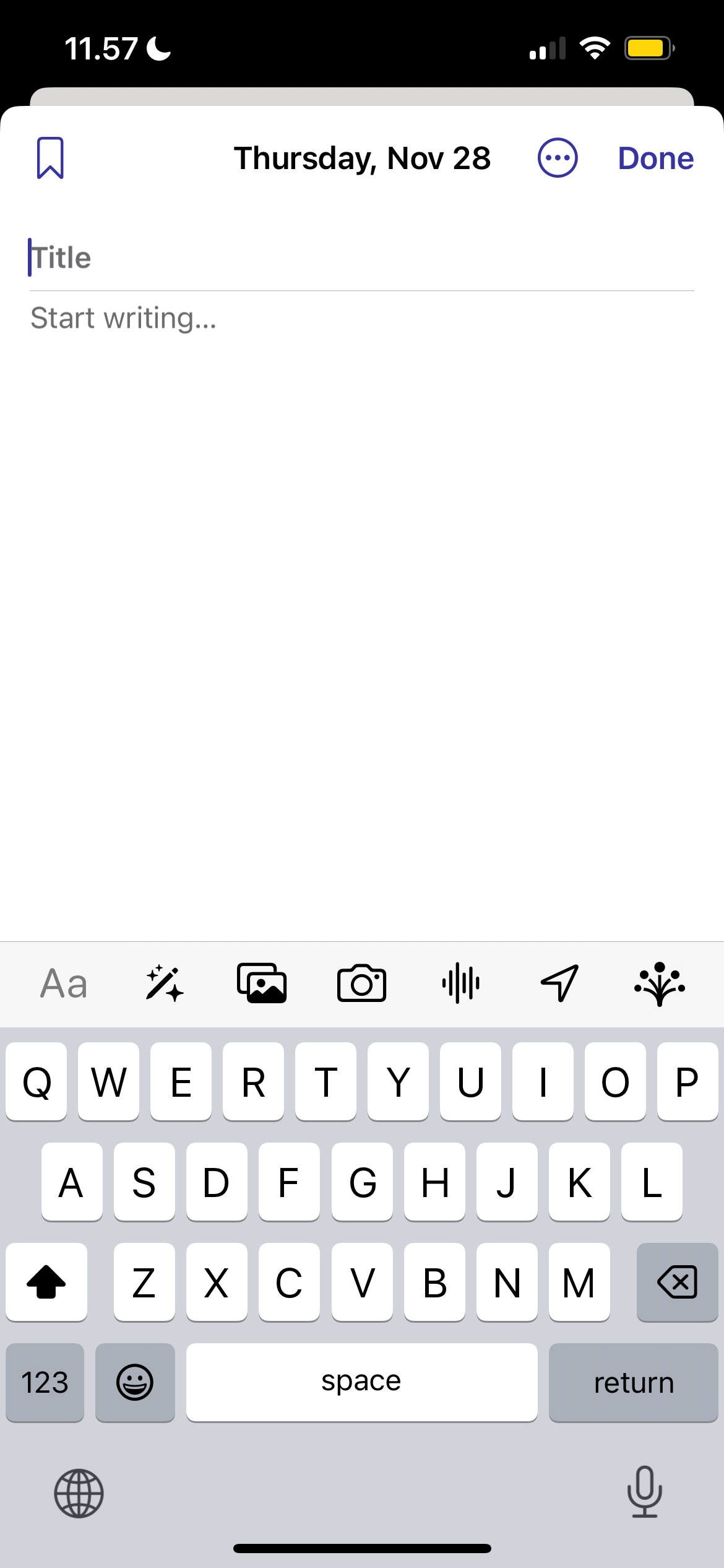 Приложение Apple Journal для iOS