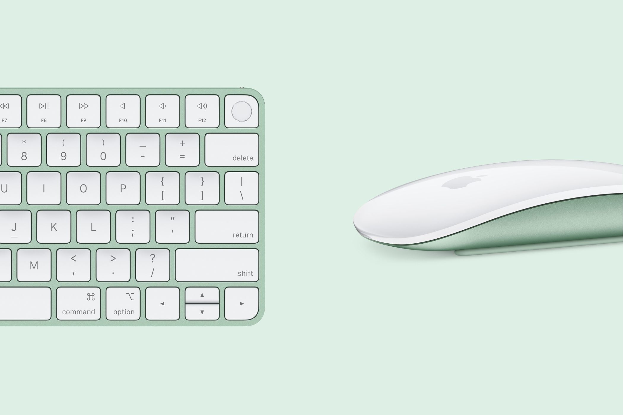 Magic Keyboard and Magic Mouse in new green color