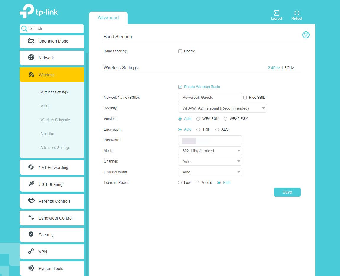 TP-Link Archer C5 router network settings