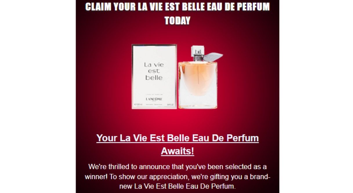 fake perfume phishing email