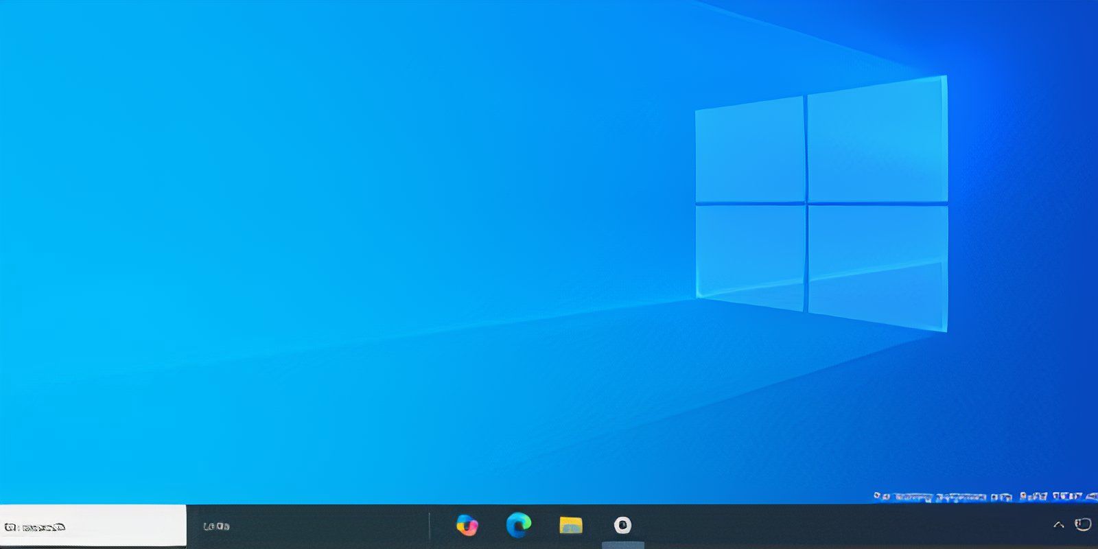 The Windows 10 Taskbar with centered app icons