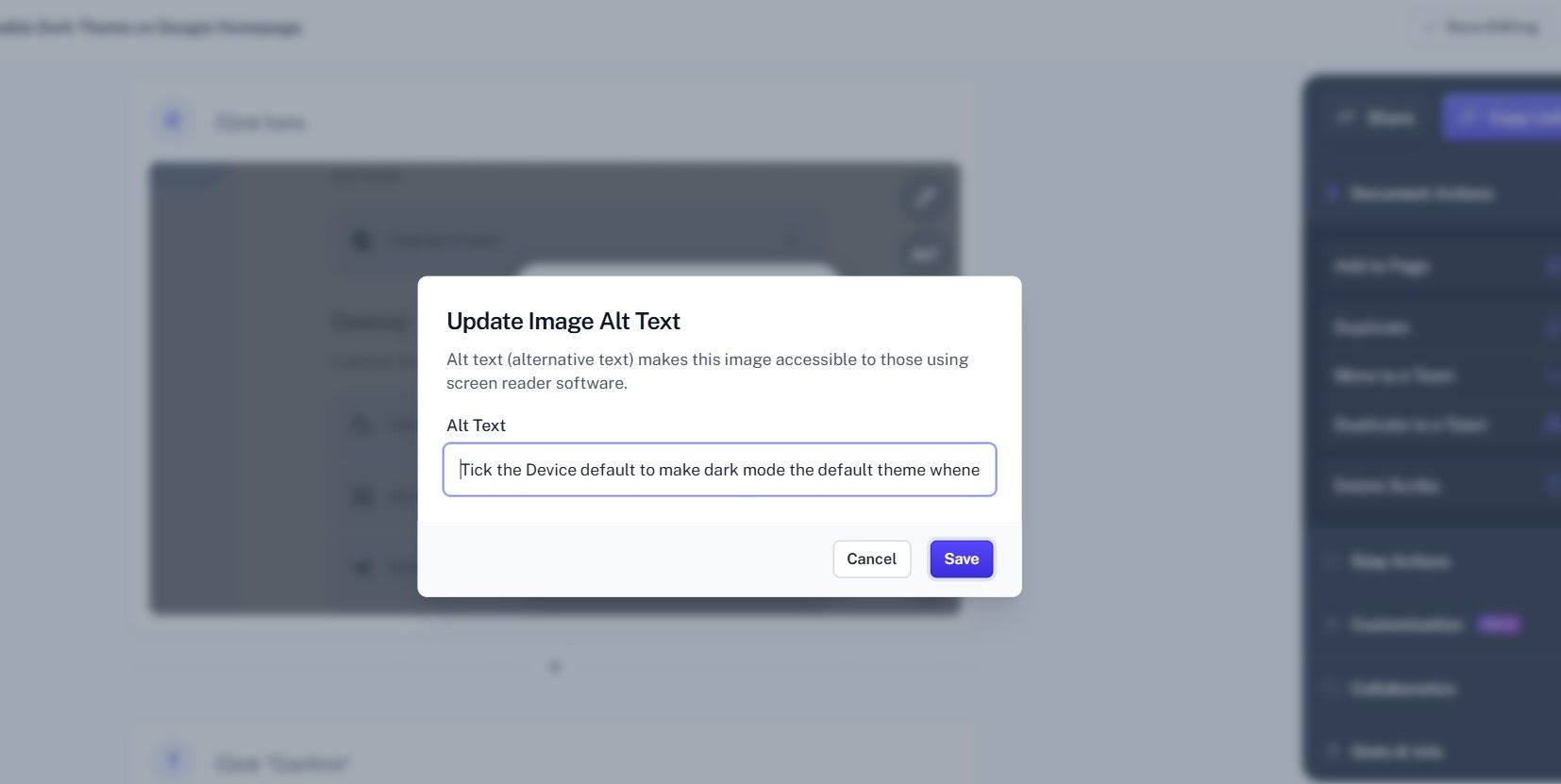 Adding image alternative text