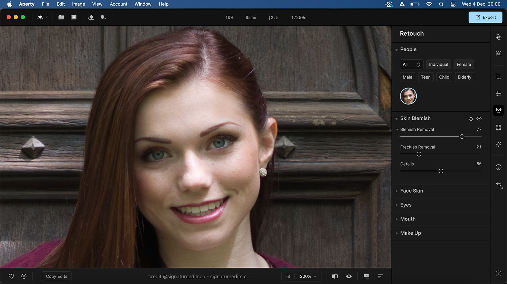 Aperty Facial Retouching 002