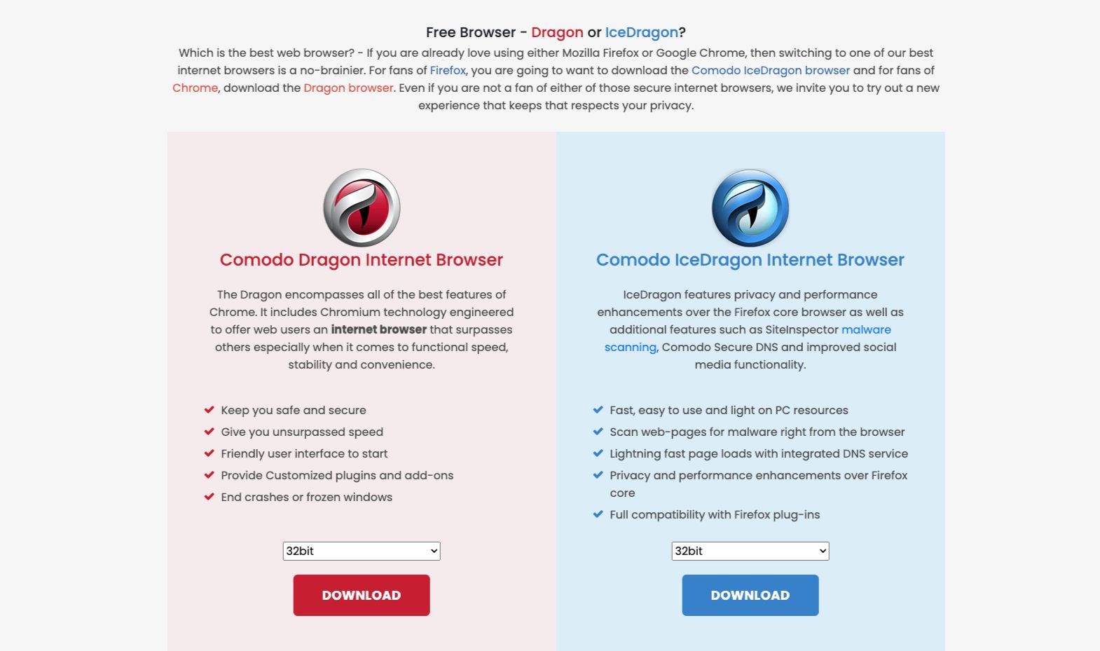 Comodo Internet browser home