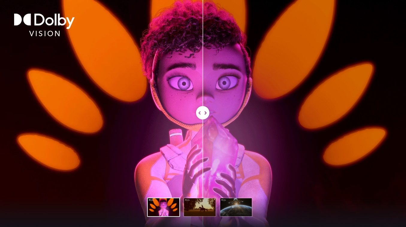 dolby vision iq example animated girl holding crystal