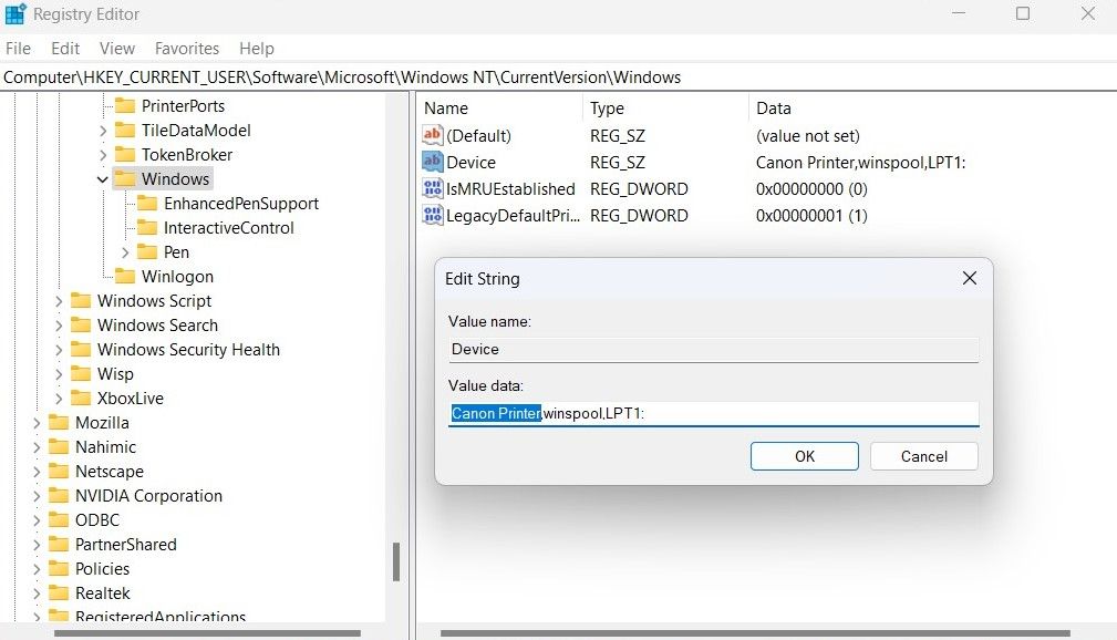 Edit DWORD Value Data in Registry Editor