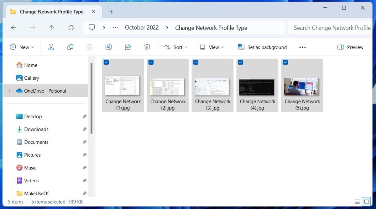 File Explorer Showing Images With Similiar Names