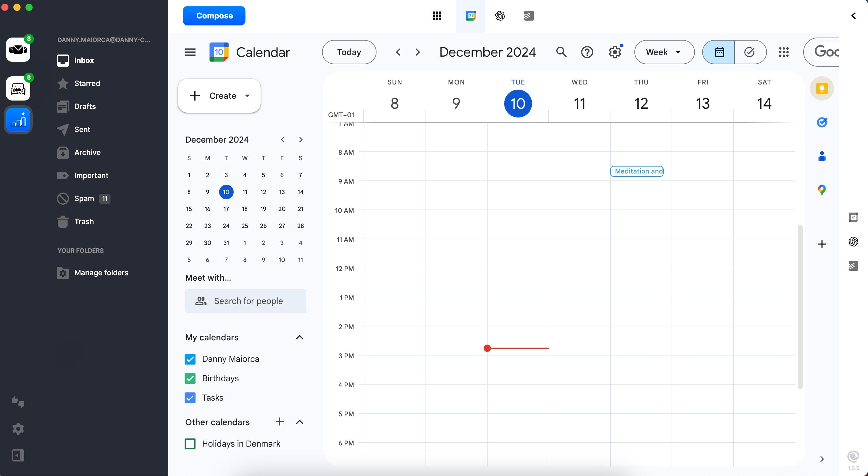 Use Google Calendar in the Mailbird app
