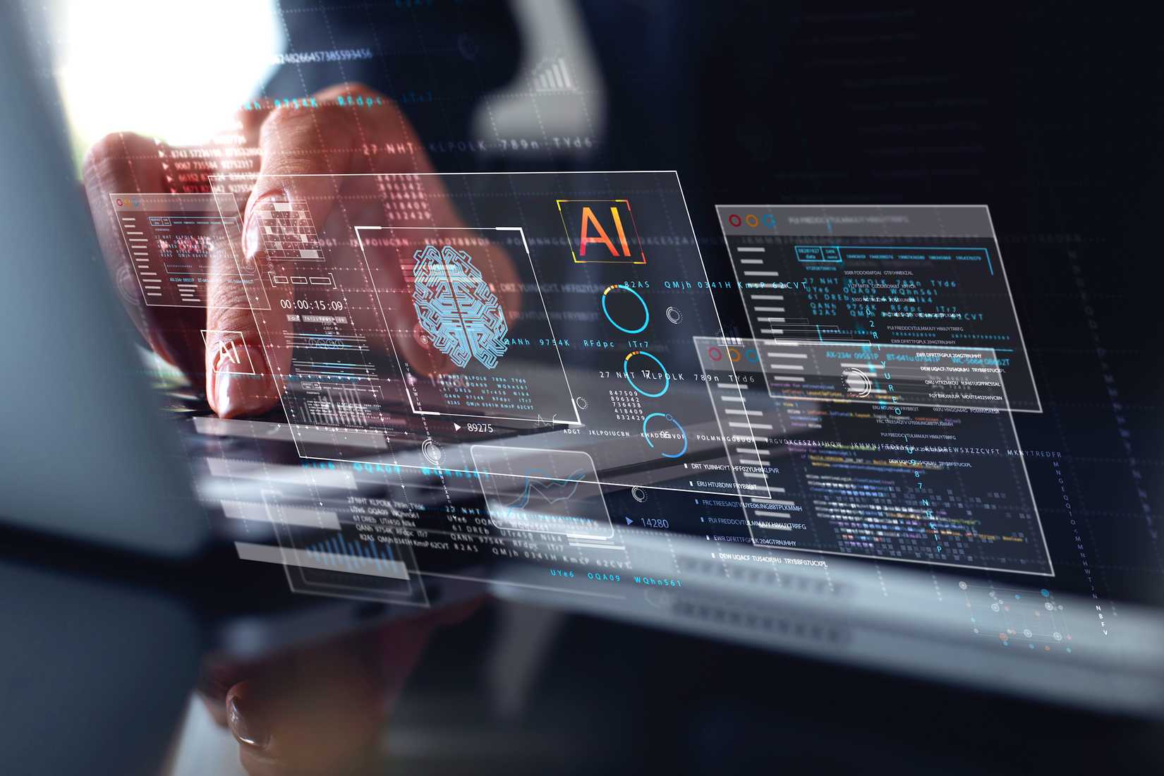 Ảnh minh họa giao diện AI trên màn hình máy tính