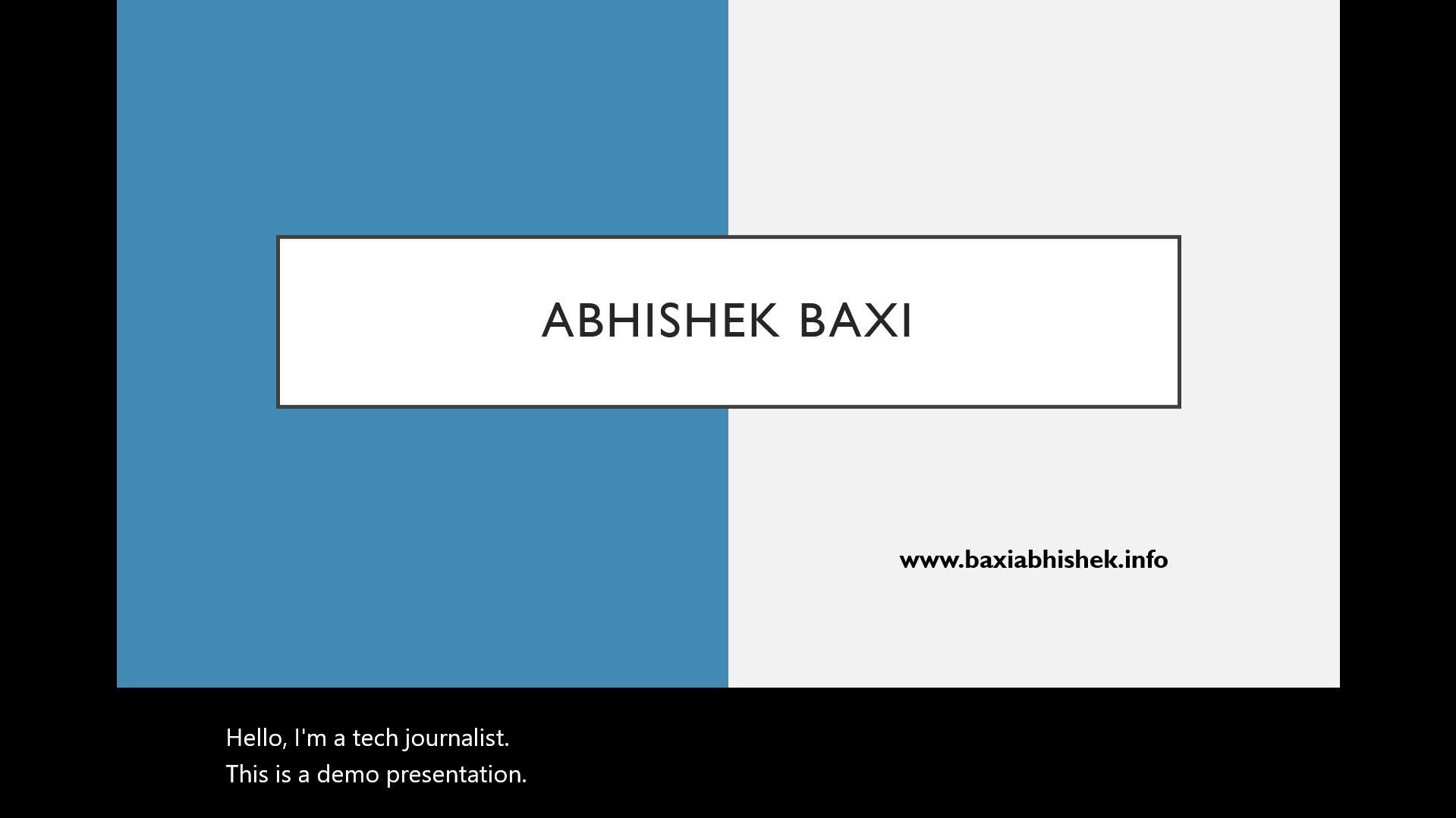Slide show of a Powerpoint deck with subtitles