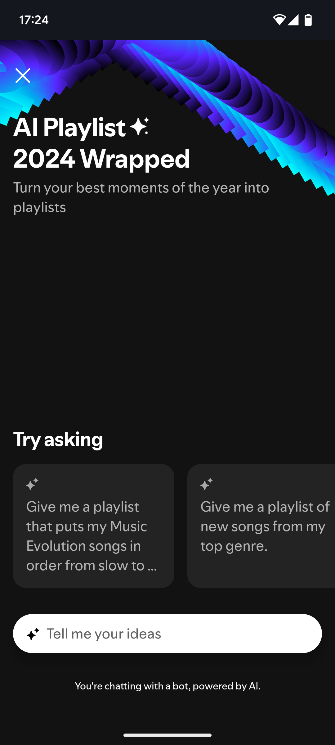 Creating a Spotify Wrapped-themed AI playlist