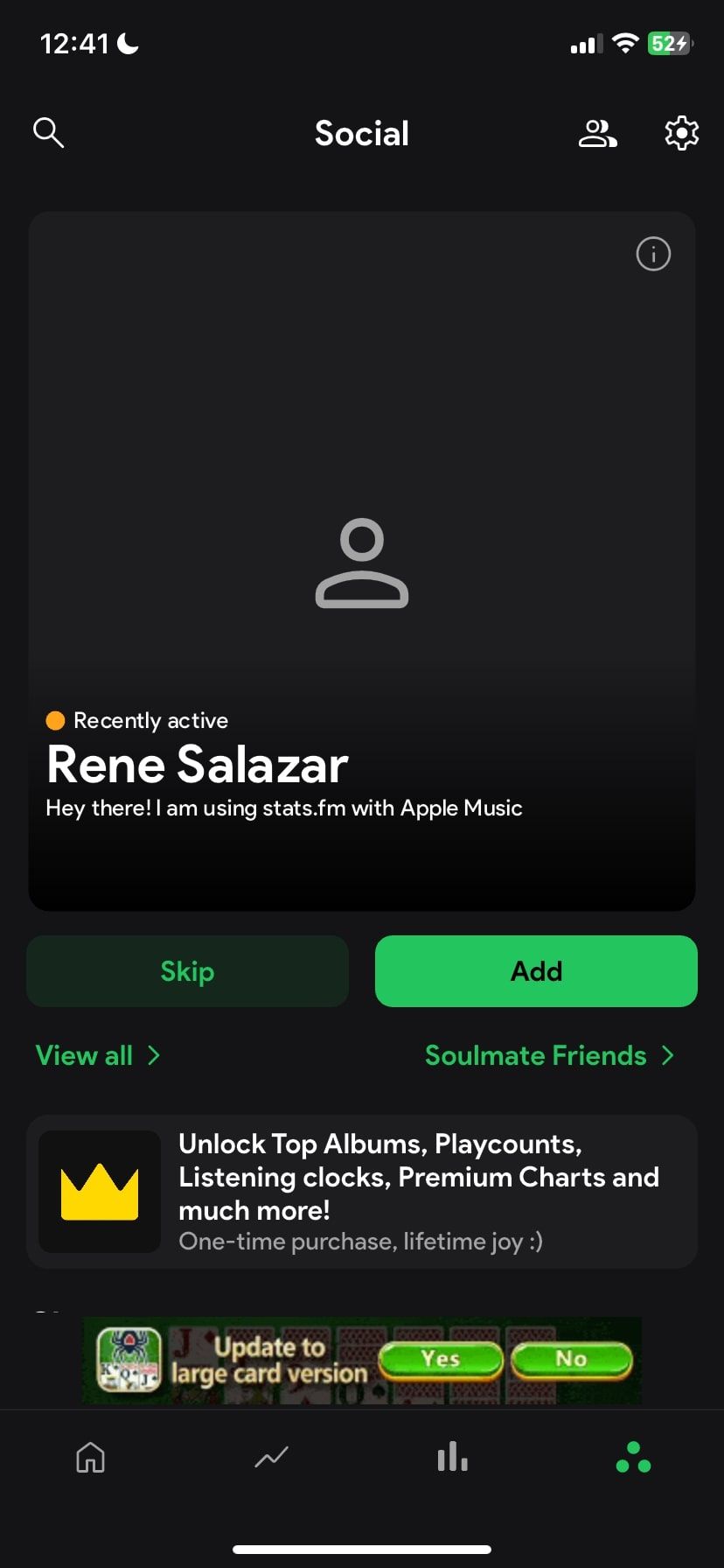 statsfm social feature