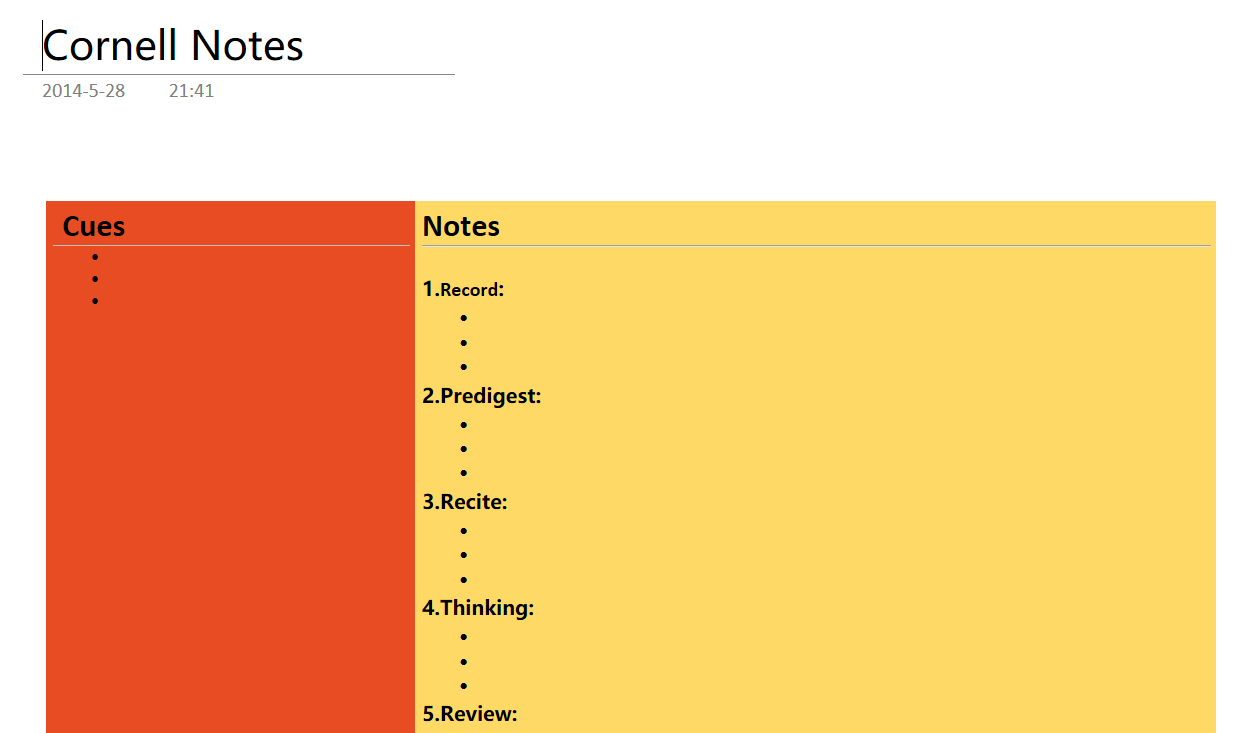 A screenshot showing an installed OneNote template gotten from OneNote Gem