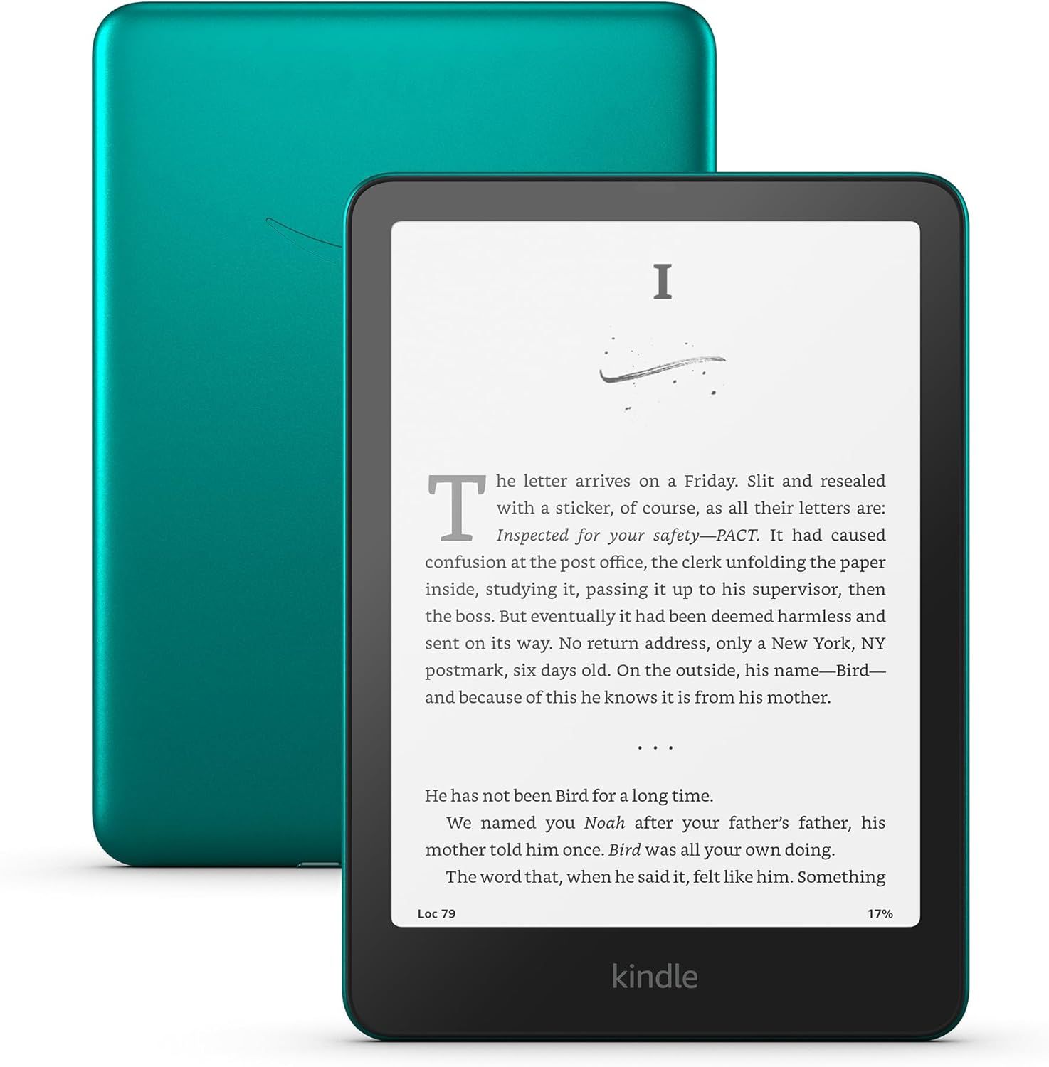 Amazon Kindle Paperwhite Signature Edition 2024 Jade Green on blank background.