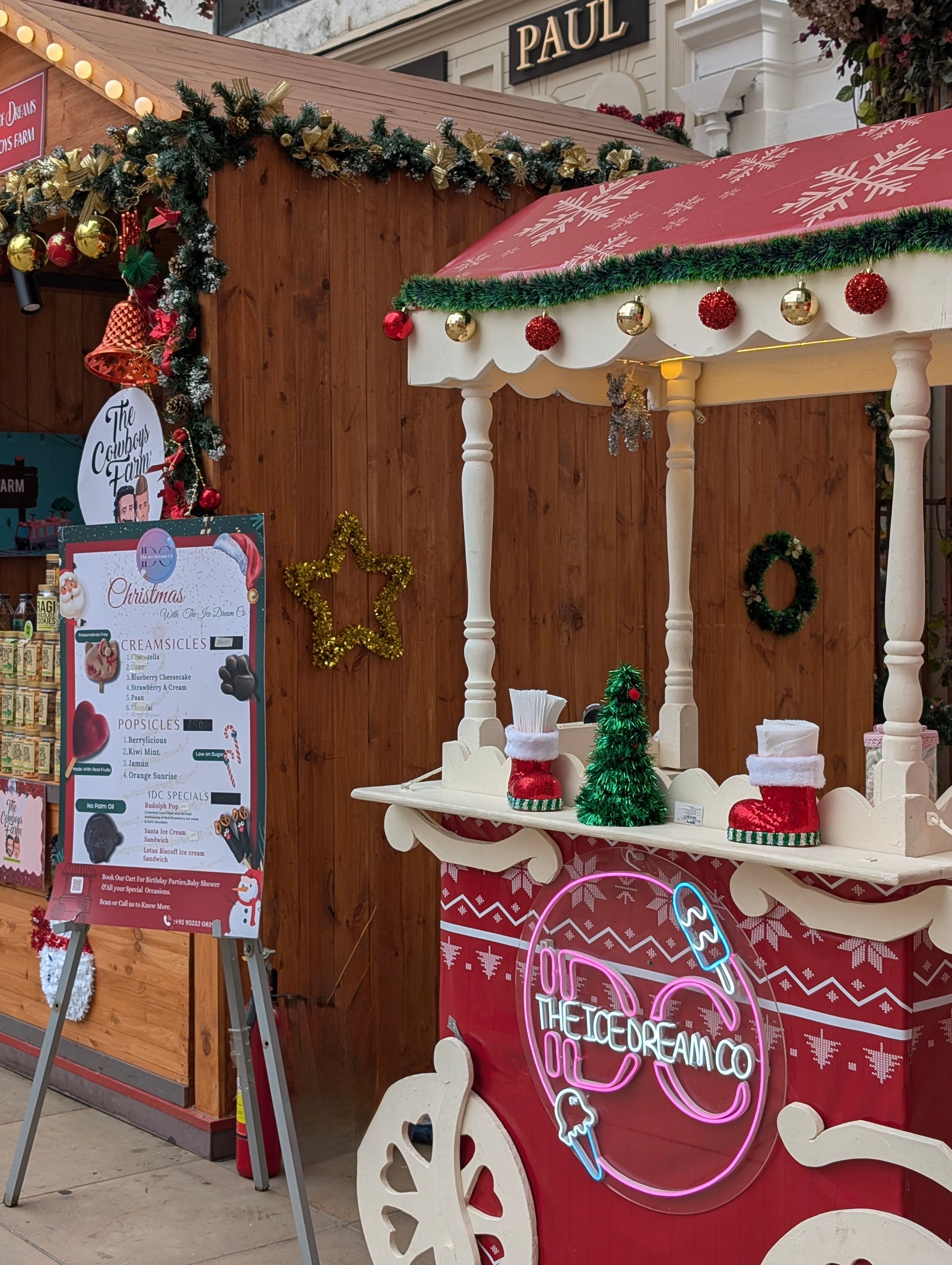 Christmas market stall with Apple Clean Up removal applied